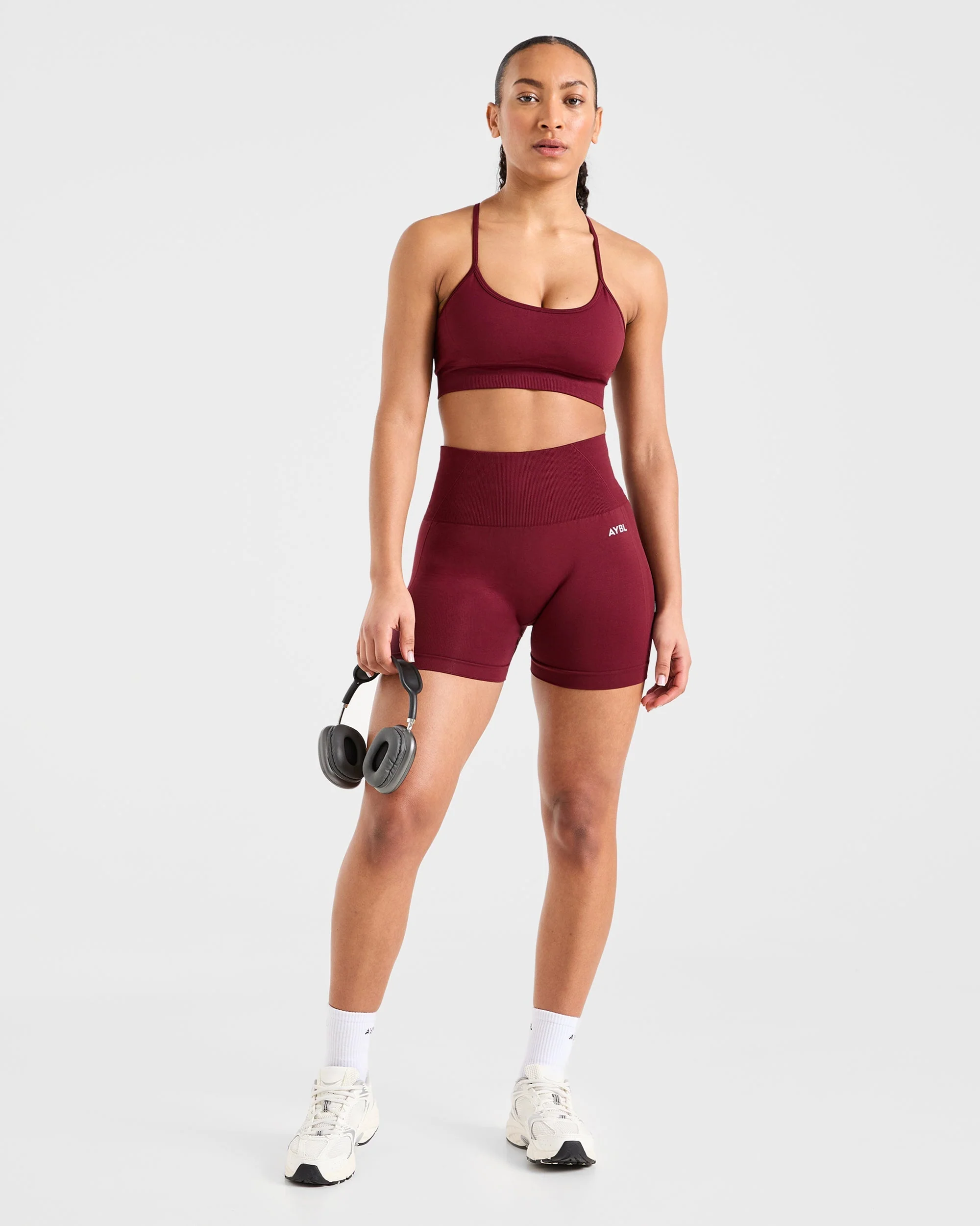 Empower Seamless Shorts - Red Wine - Image 8