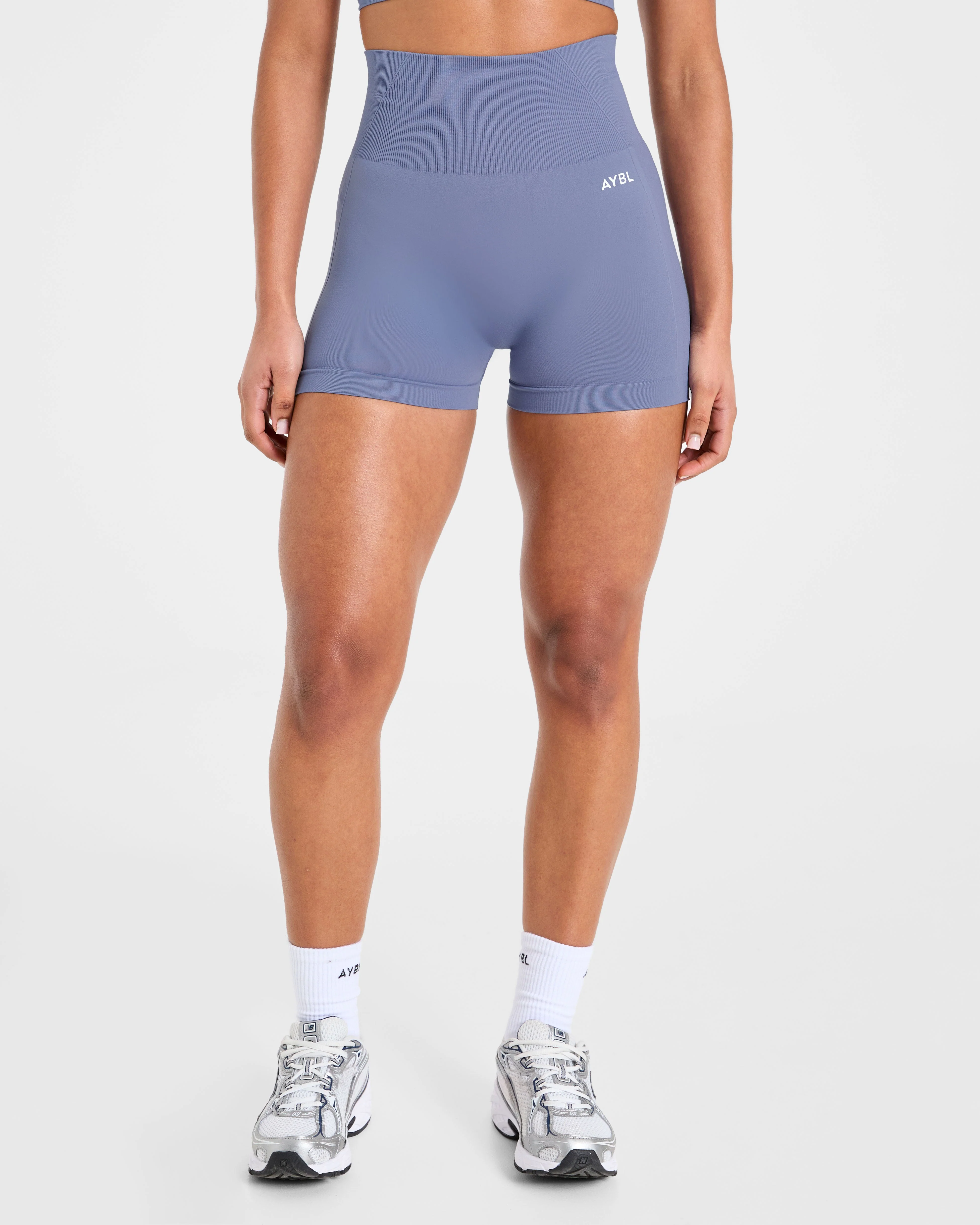Empower Seamless Shorts - Slate Blue - Image 2