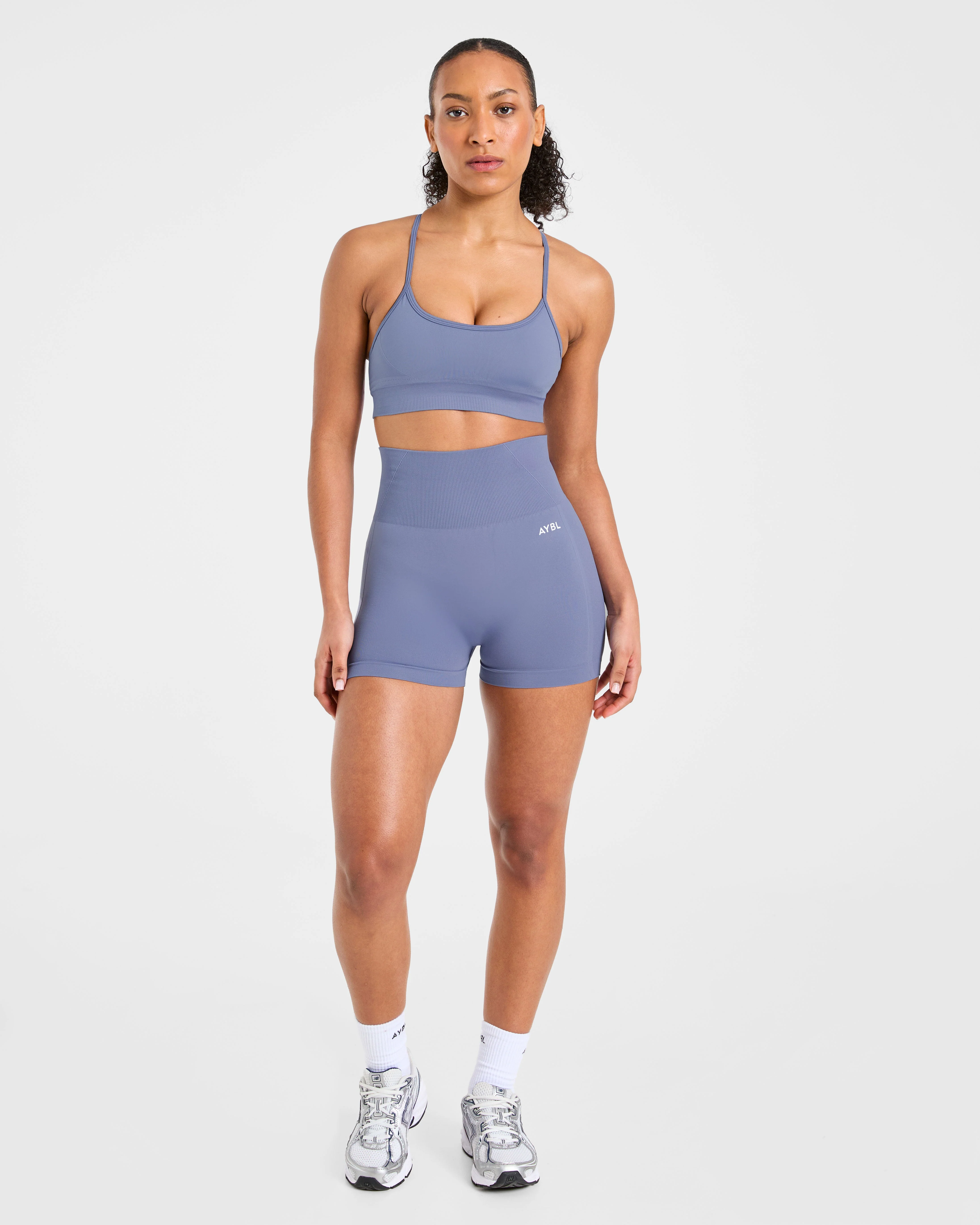 Empower Seamless Shorts - Slate Blue - Image 3