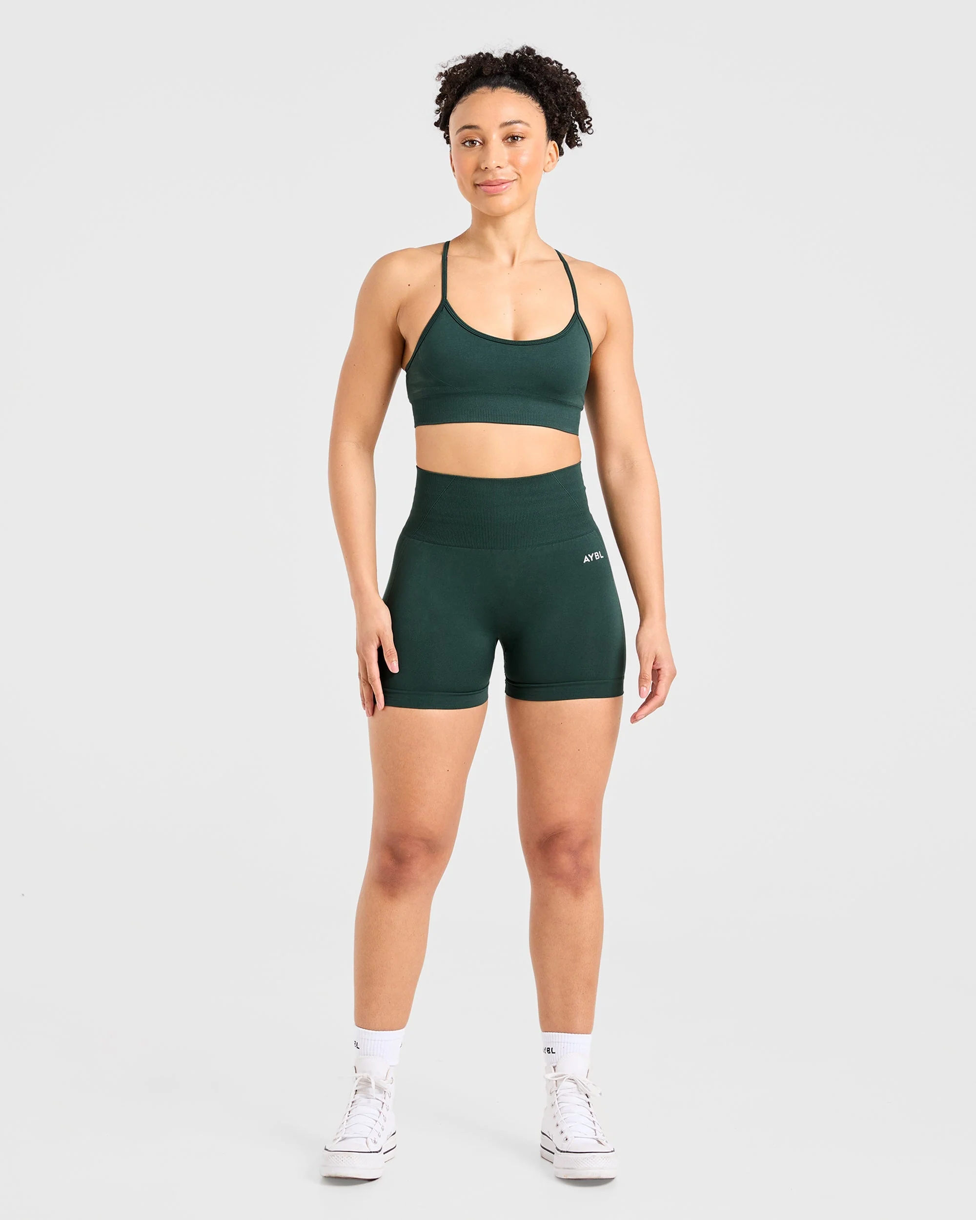 Empower Seamless Sports Bra - Dark Green - Image 3