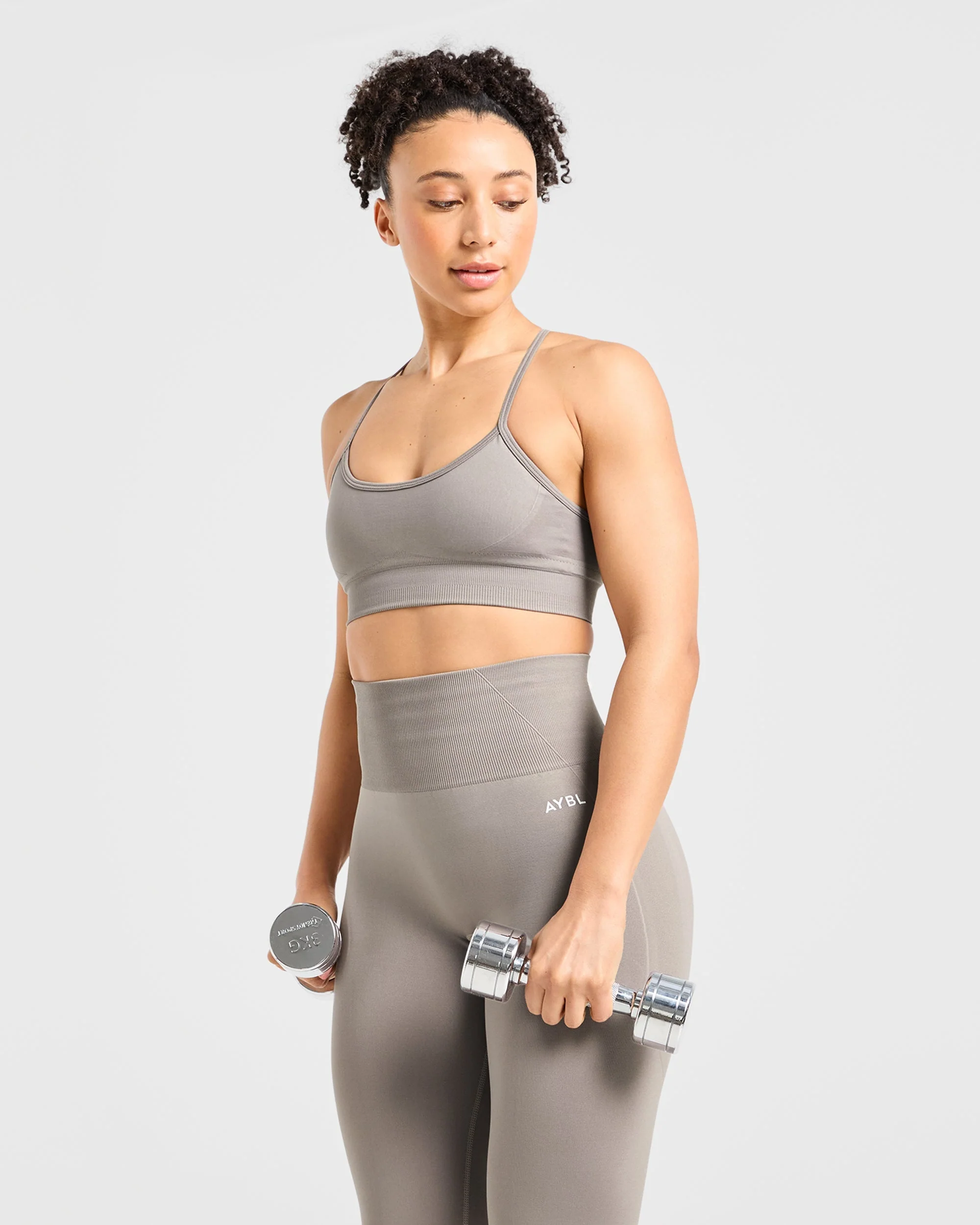 Empower Seamless Sports Bra - Taupe - Image 7
