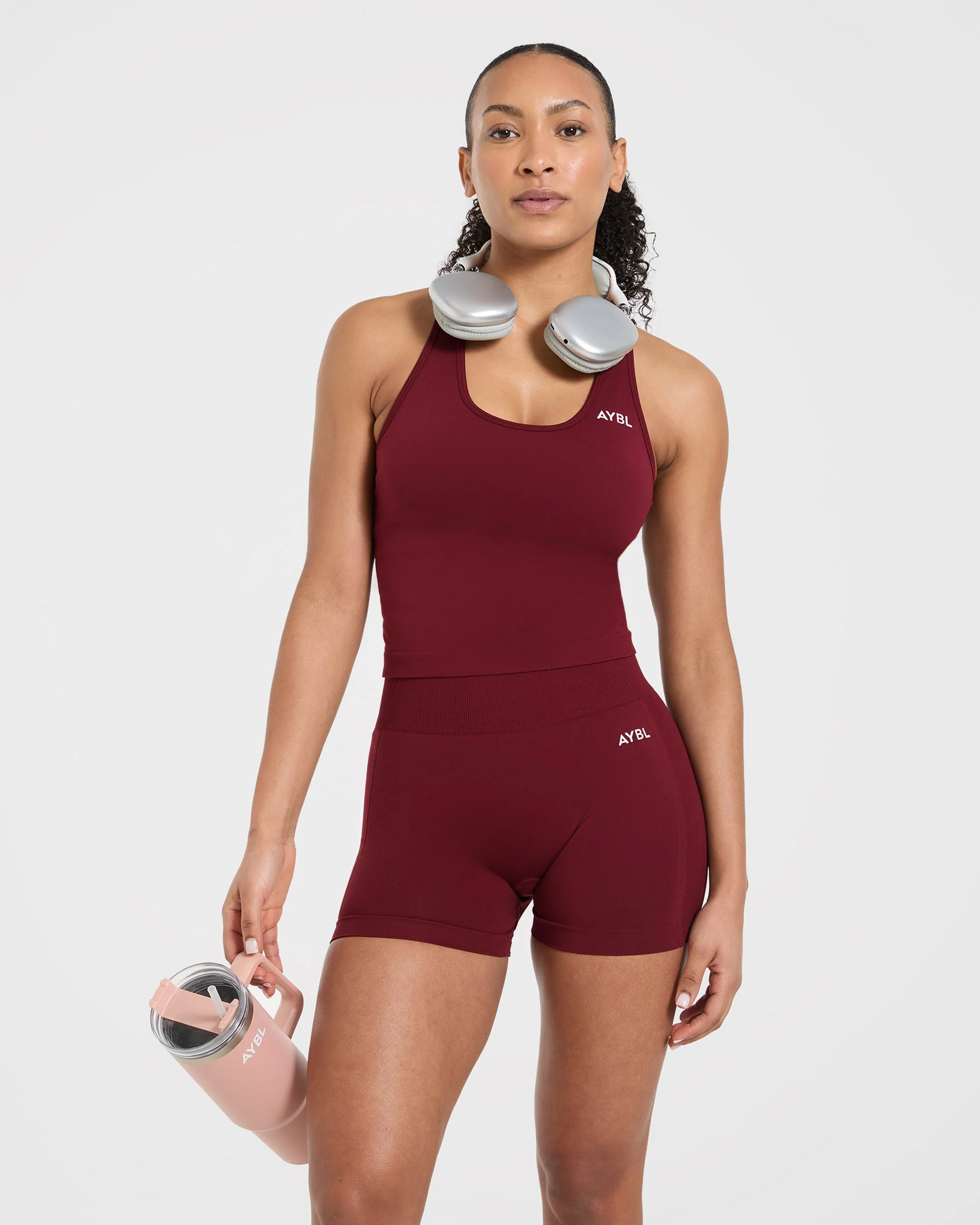 Empower Seamless Tank Top - Red Wine - Image 7