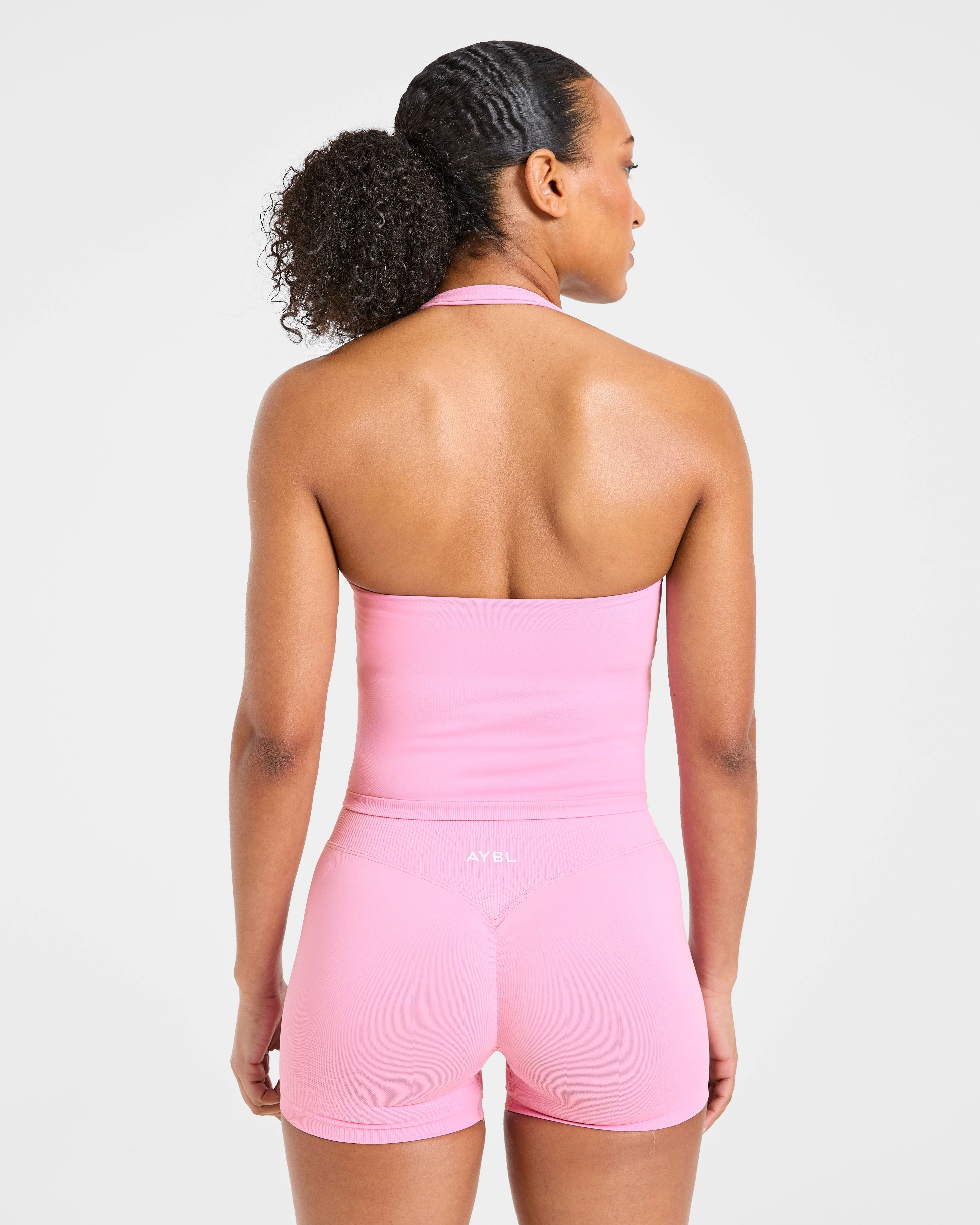 Enhance Seamless Halterneck Top - Sugar Pink - Image 2