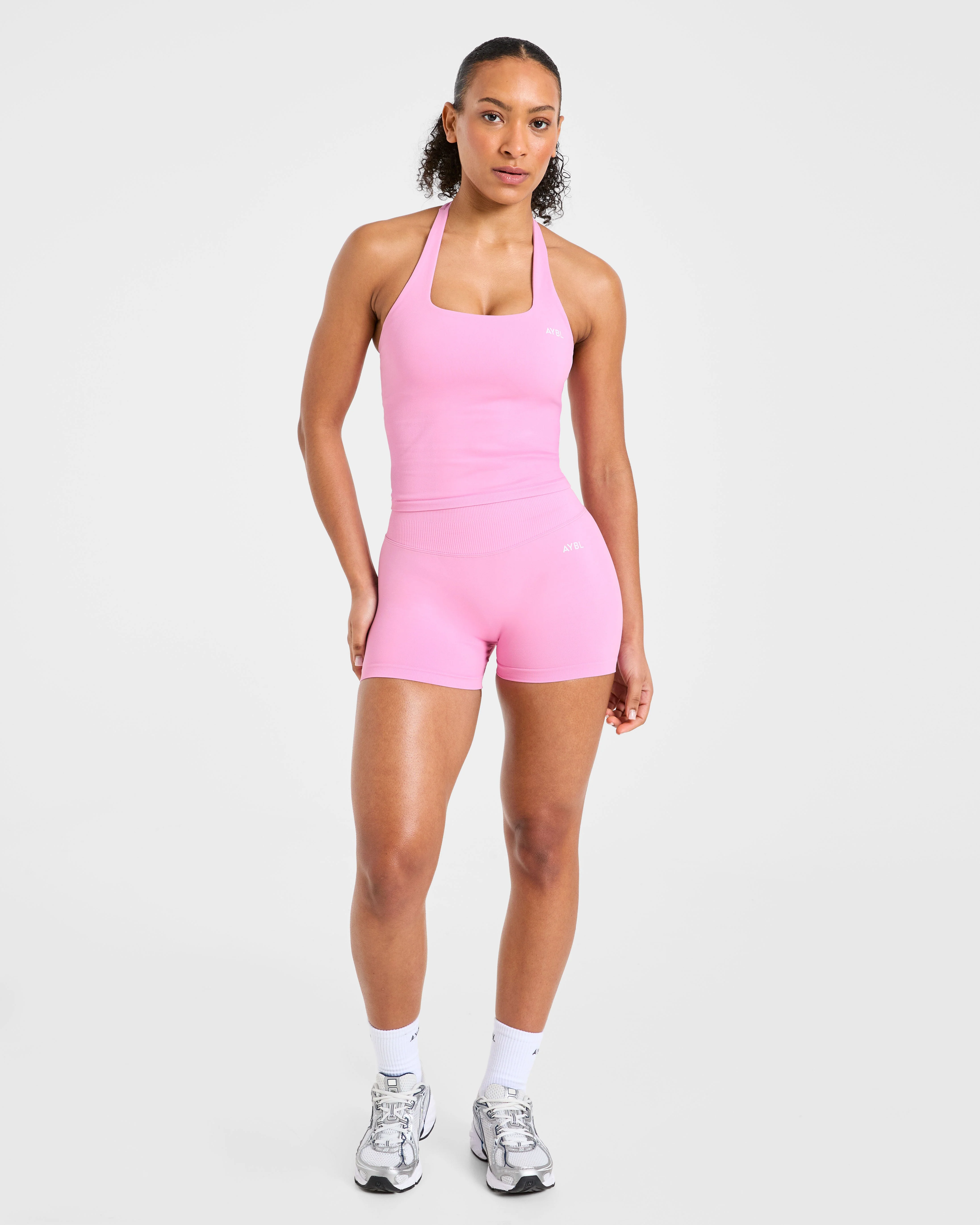 Enhance Seamless Halterneck Top - Sugar Pink - Image 3