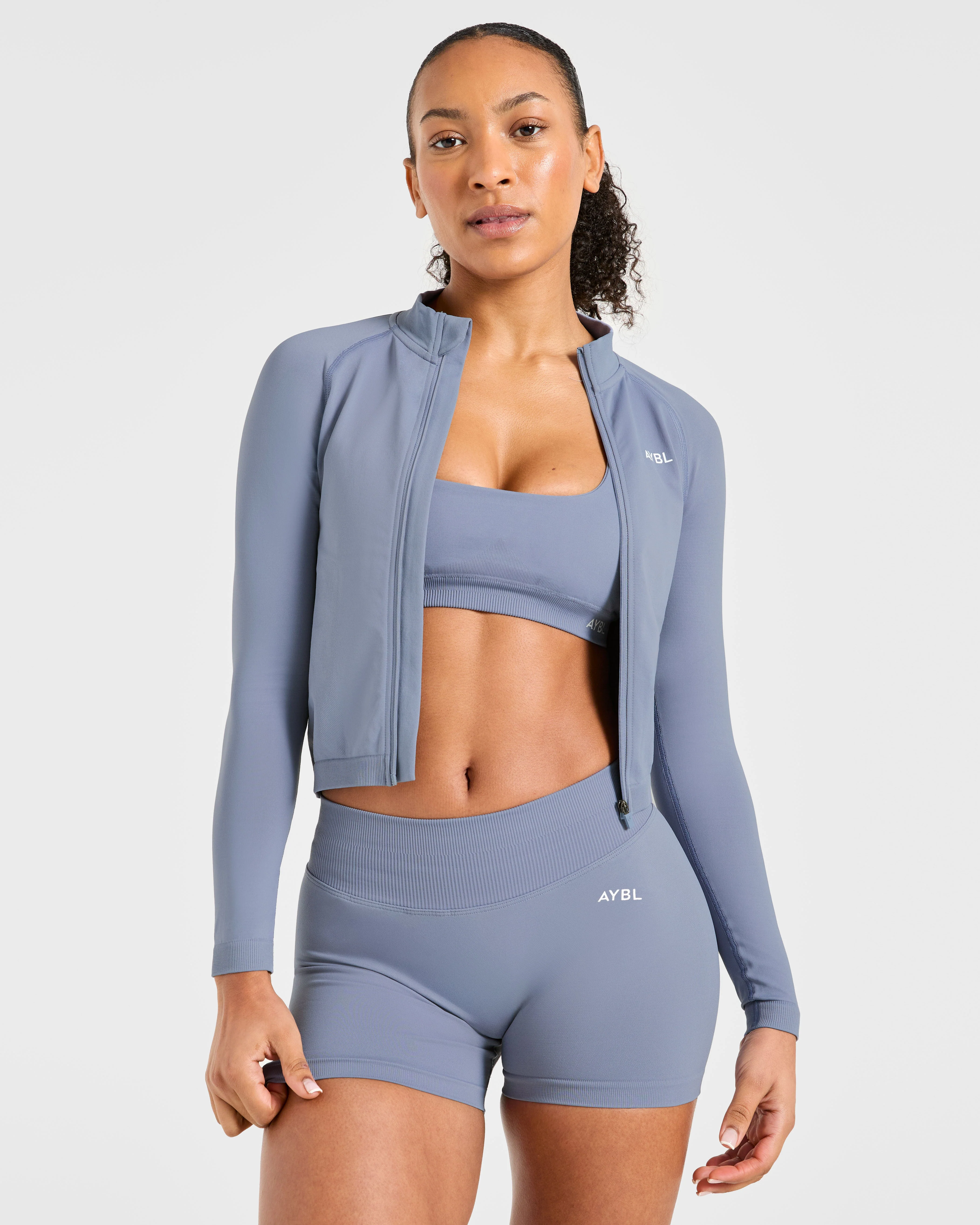 Enhance Seamless Jacket - Slate Blue - Image 8