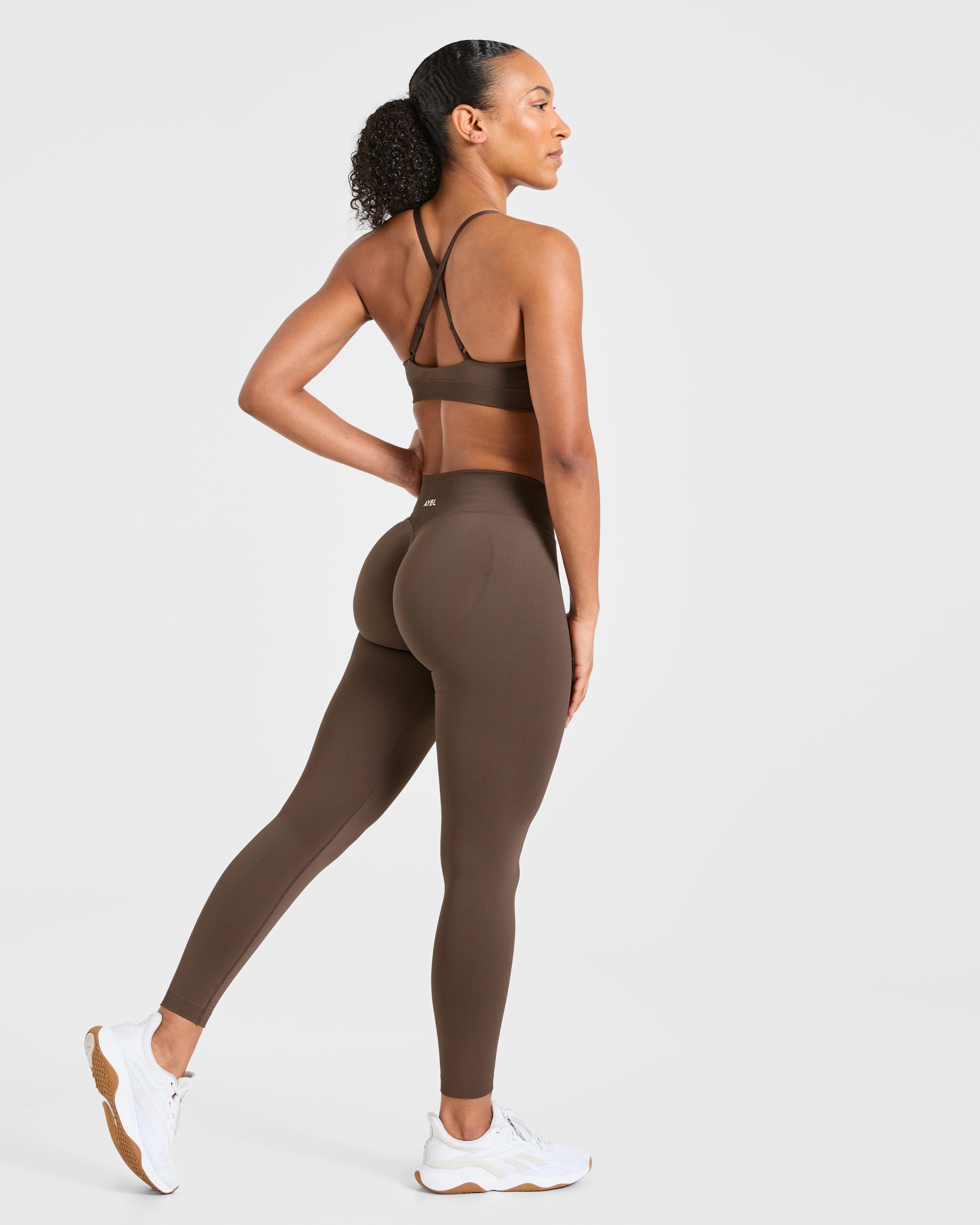 Enhance Seamless Leggings - Brown - Image 4