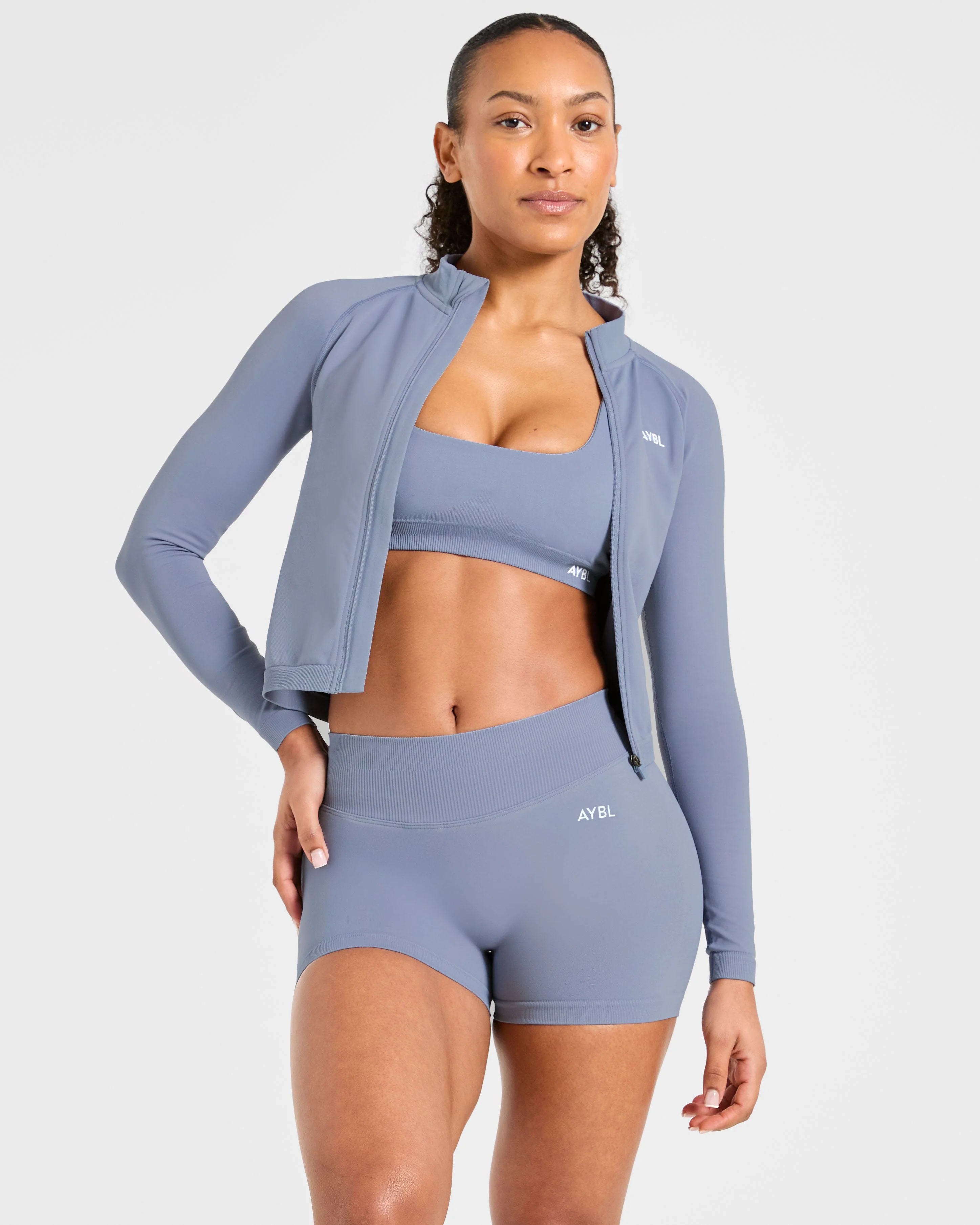 Enhance Seamless Shorts | 3.5"- Slate Blue - Image 7