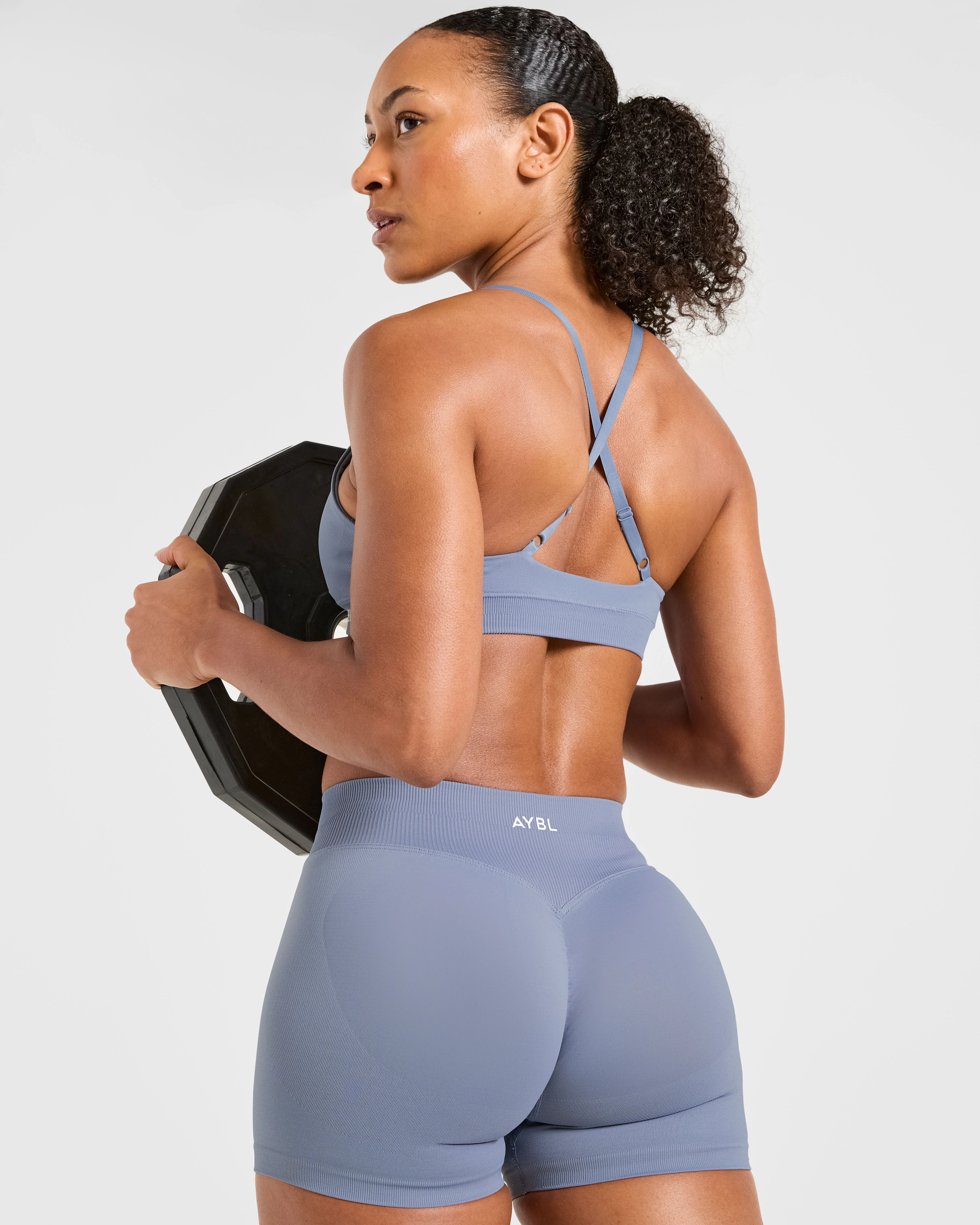 Enhance Seamless Shorts | 3.5"- Slate Blue - Image 8