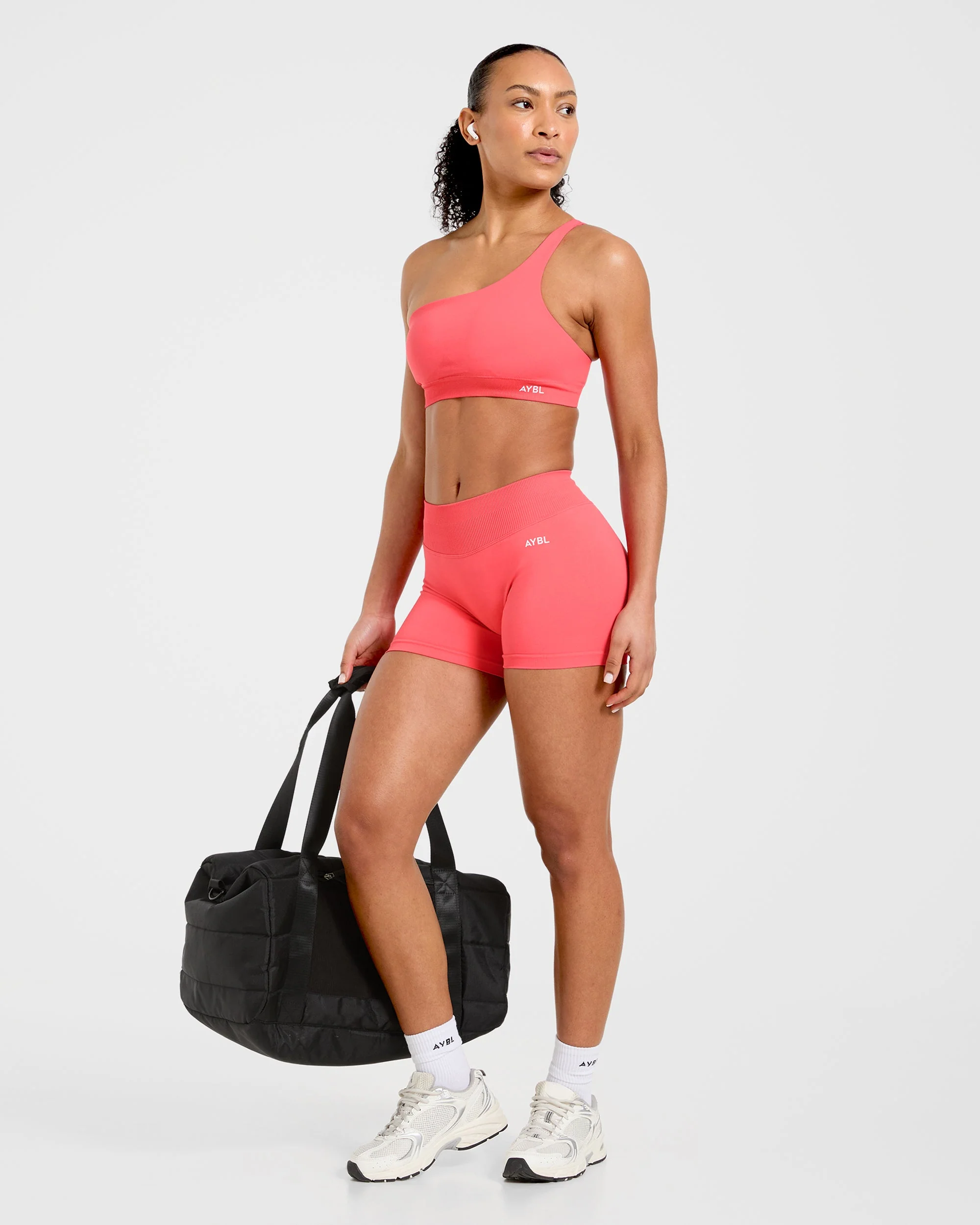 Enhance Seamless Shorts | 3.5" - Summer Coral - Image 7