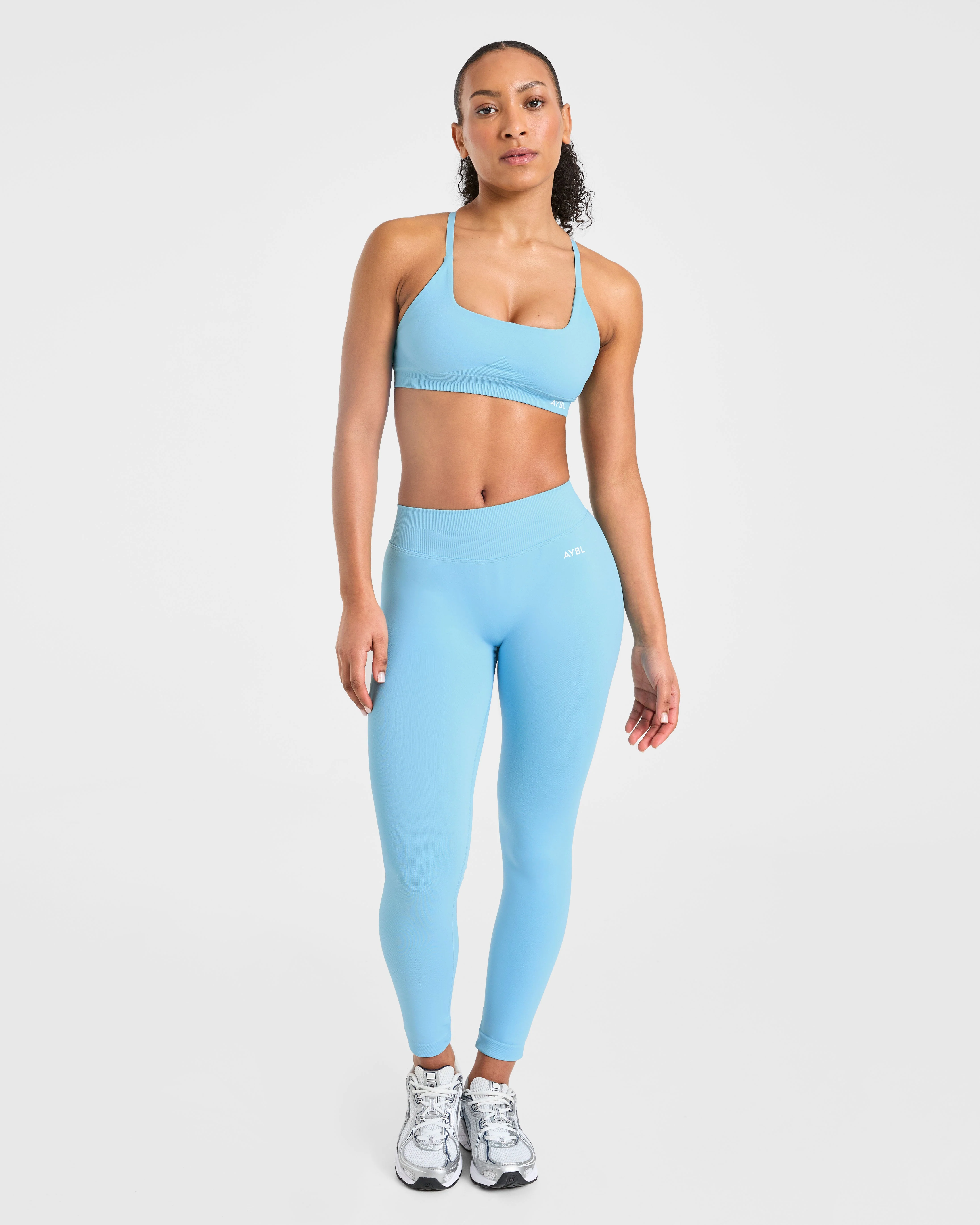 Enhance Seamless Sports Bra - Powder Blue - Image 3