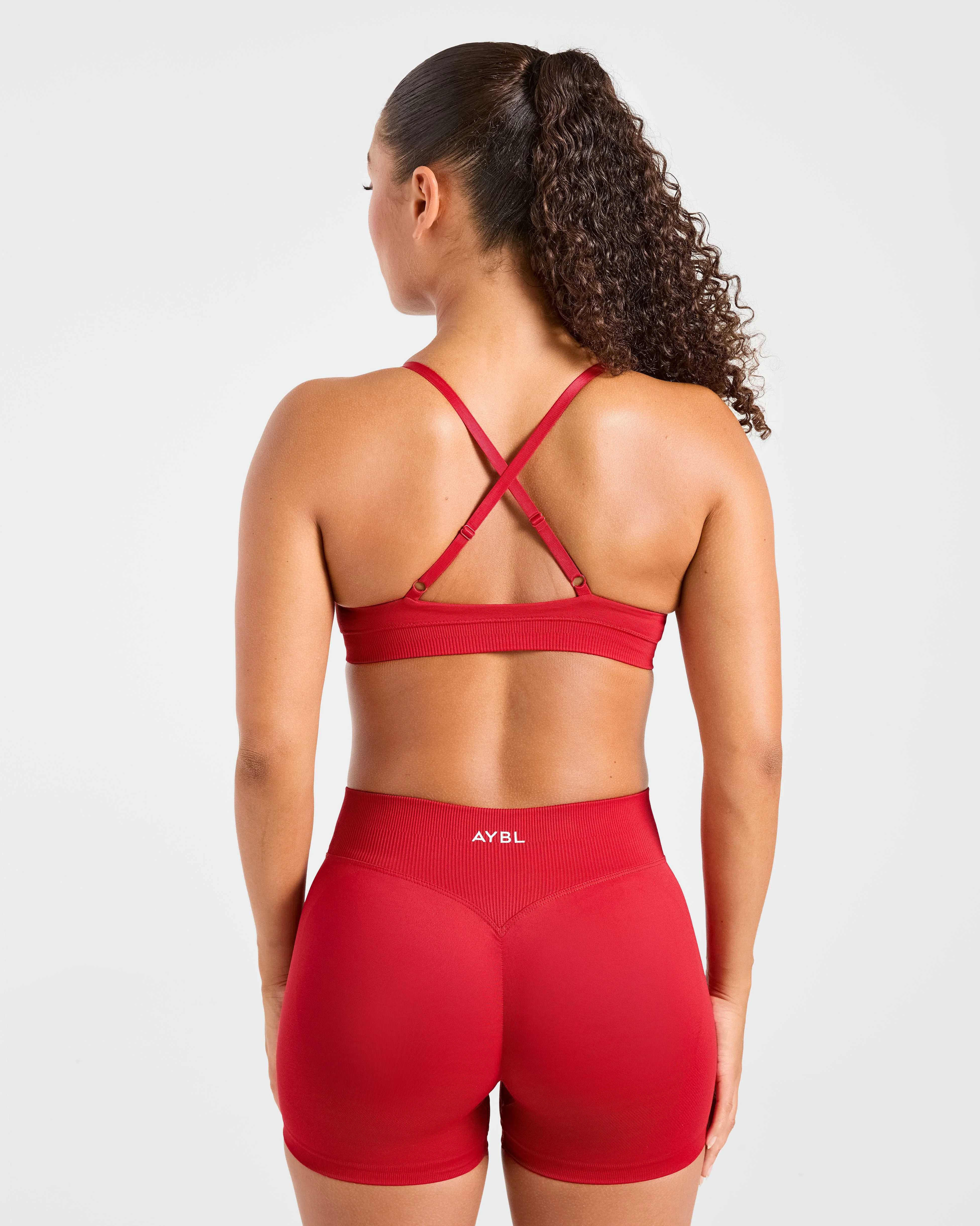 Enhance Seamless Sports Bra - Red - Image 2