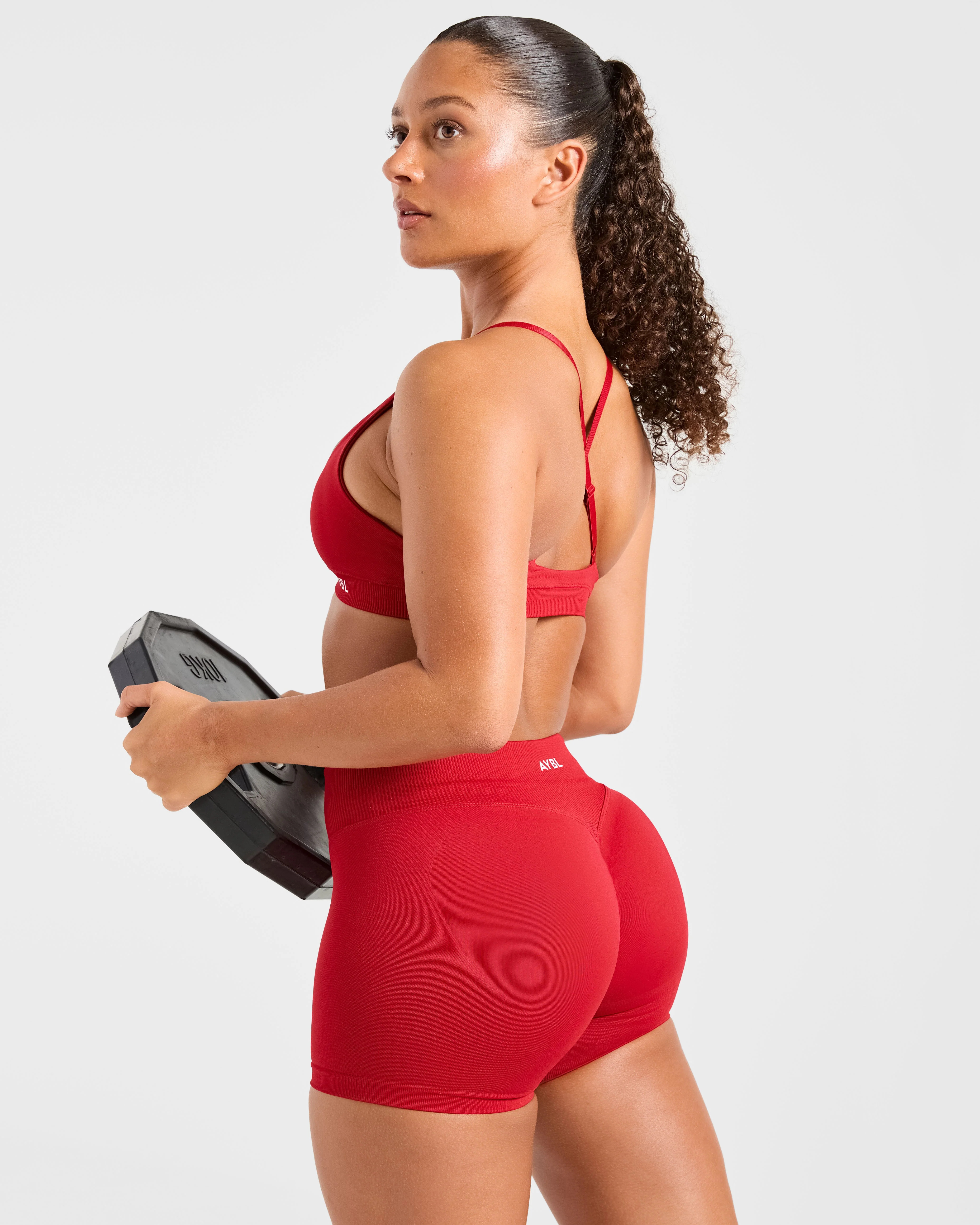 Enhance Seamless Sports Bra - Red - Image 8