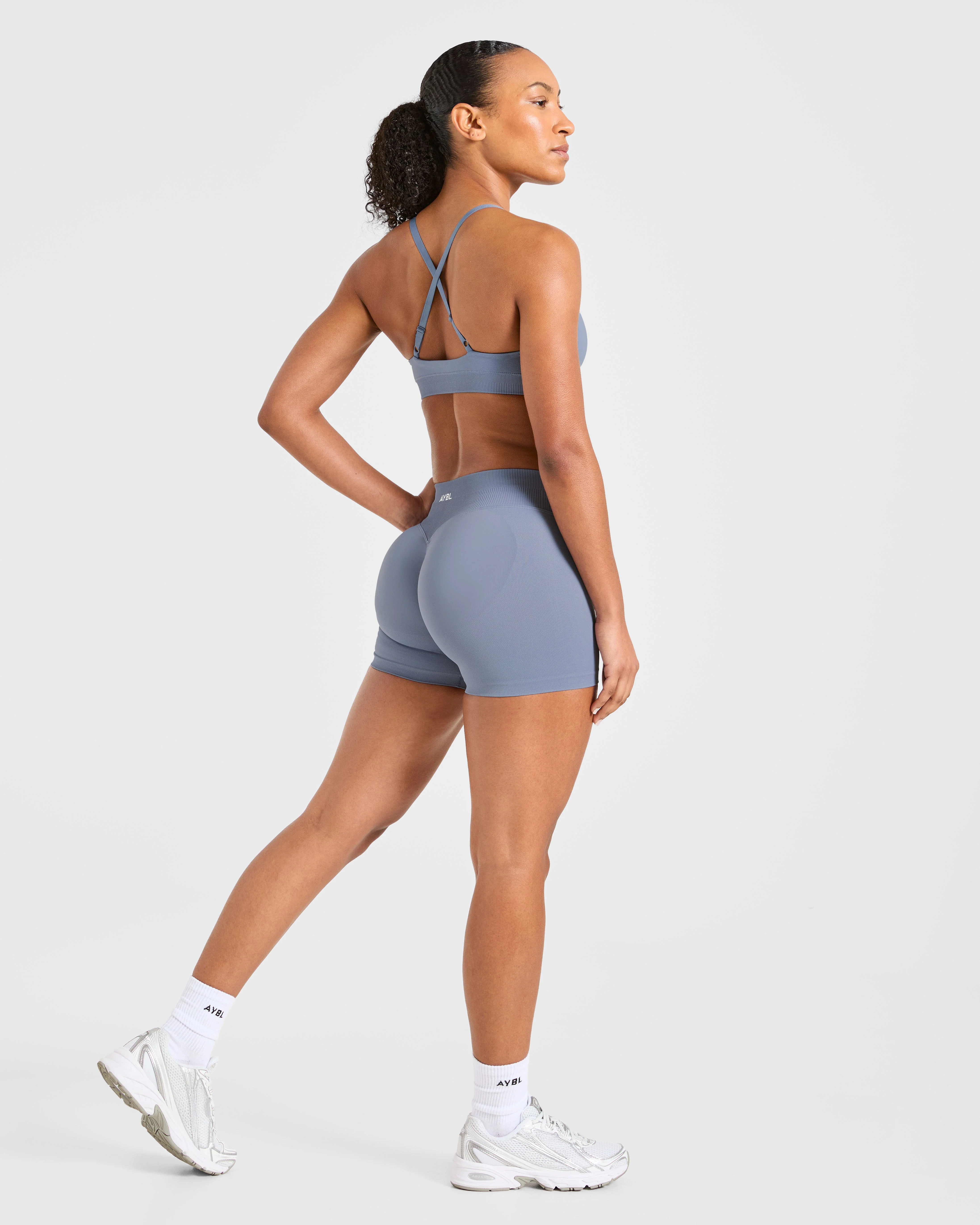 Enhance Seamless Sports Bra - Slate Blue - Image 4