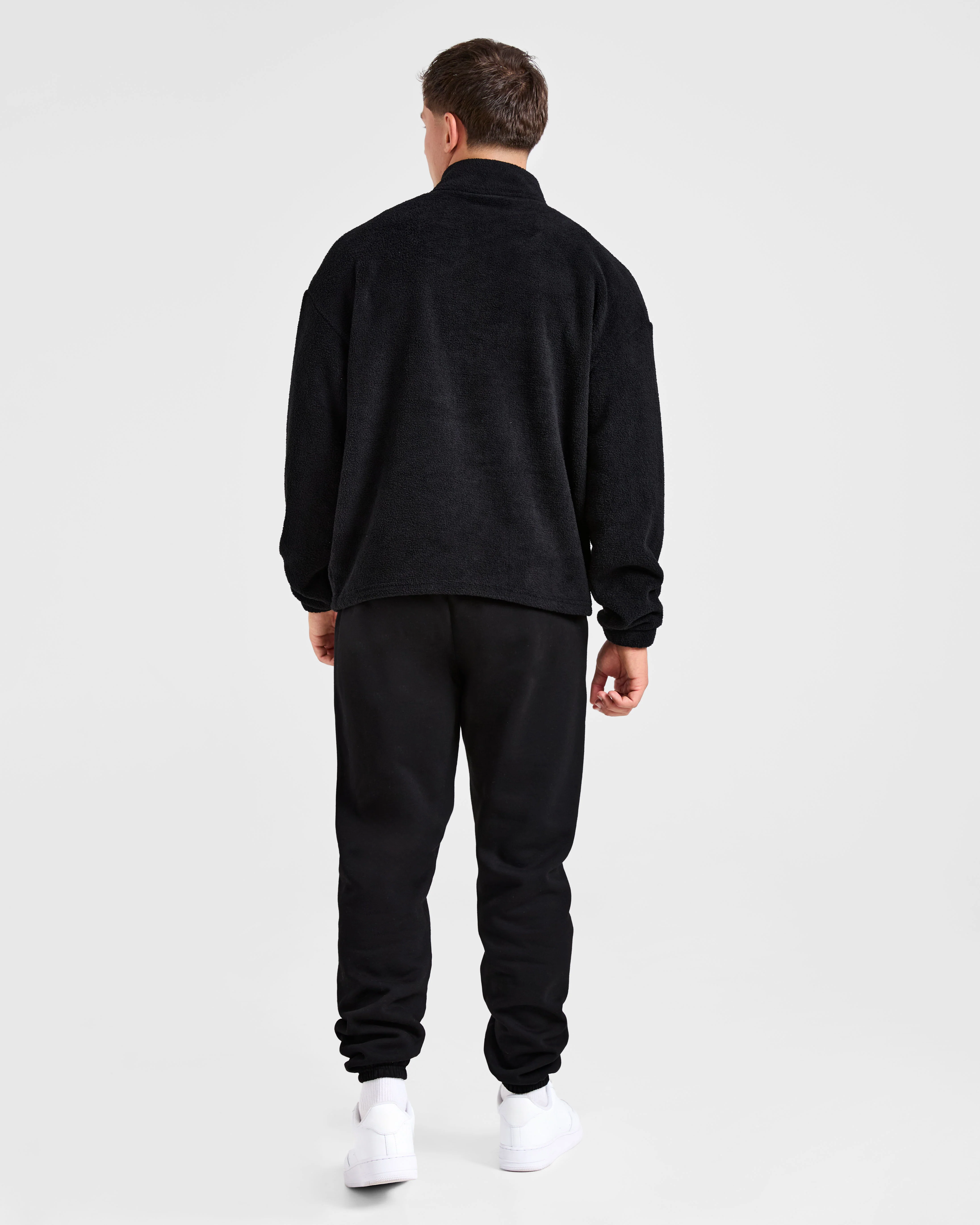 Essential 1/4 Zip Fleece  - Black - Image 4
