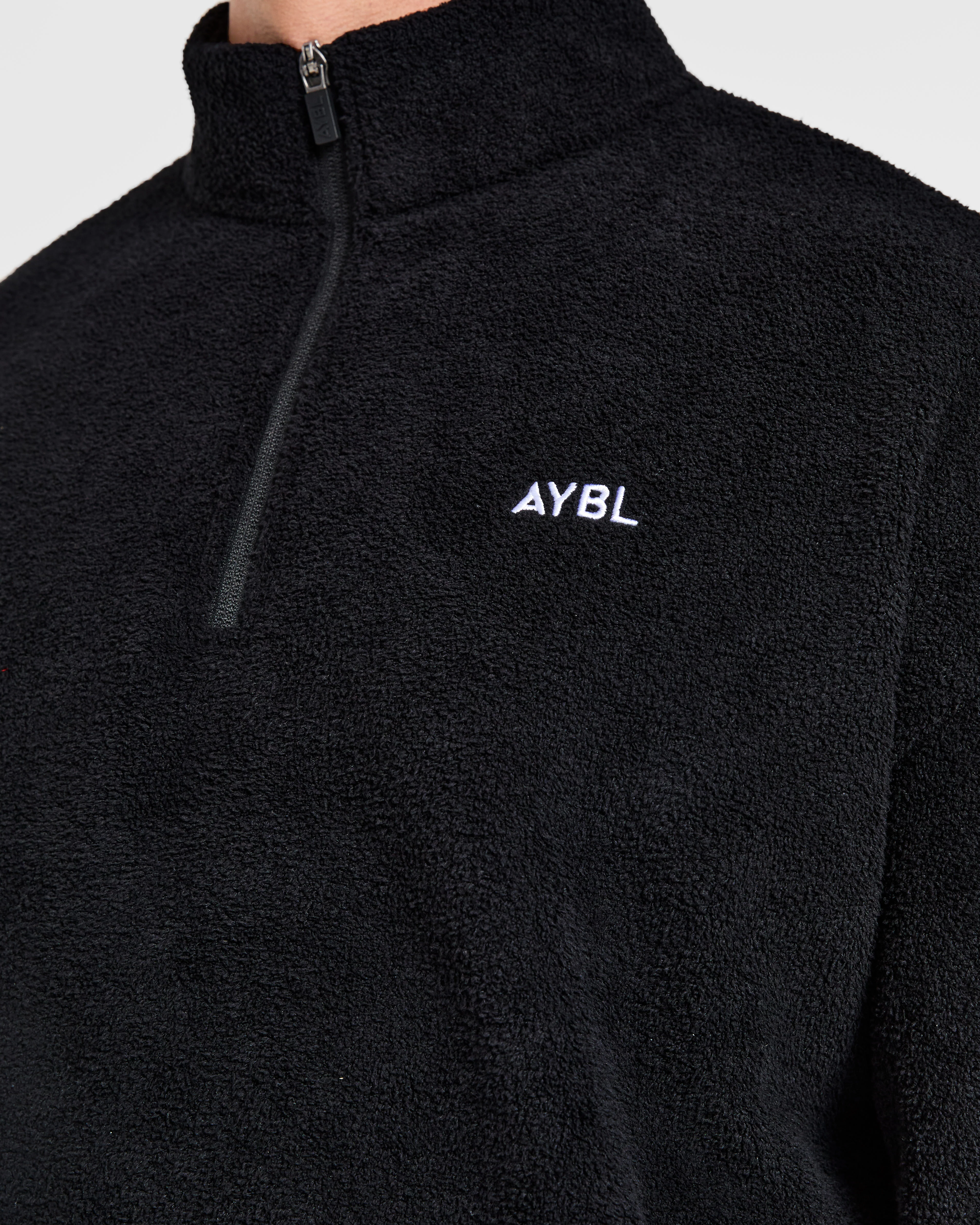 Essential 1/4 Zip Fleece  - Black - Image 5