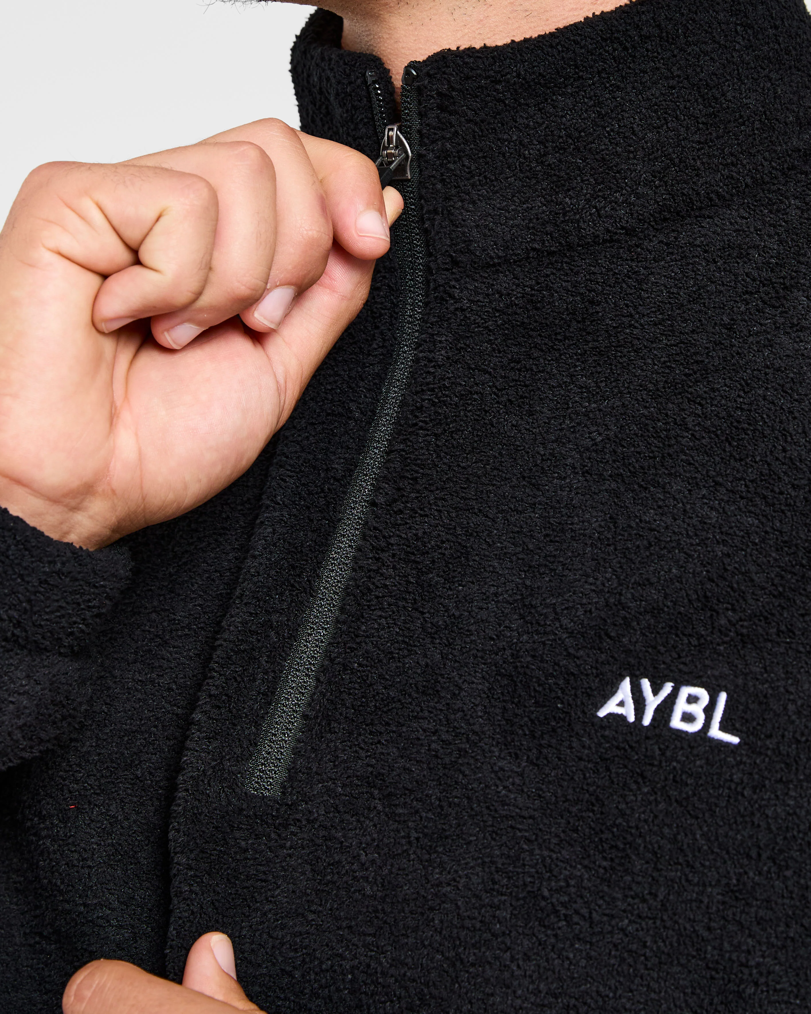 Essential 1/4 Zip Fleece  - Black - Image 6