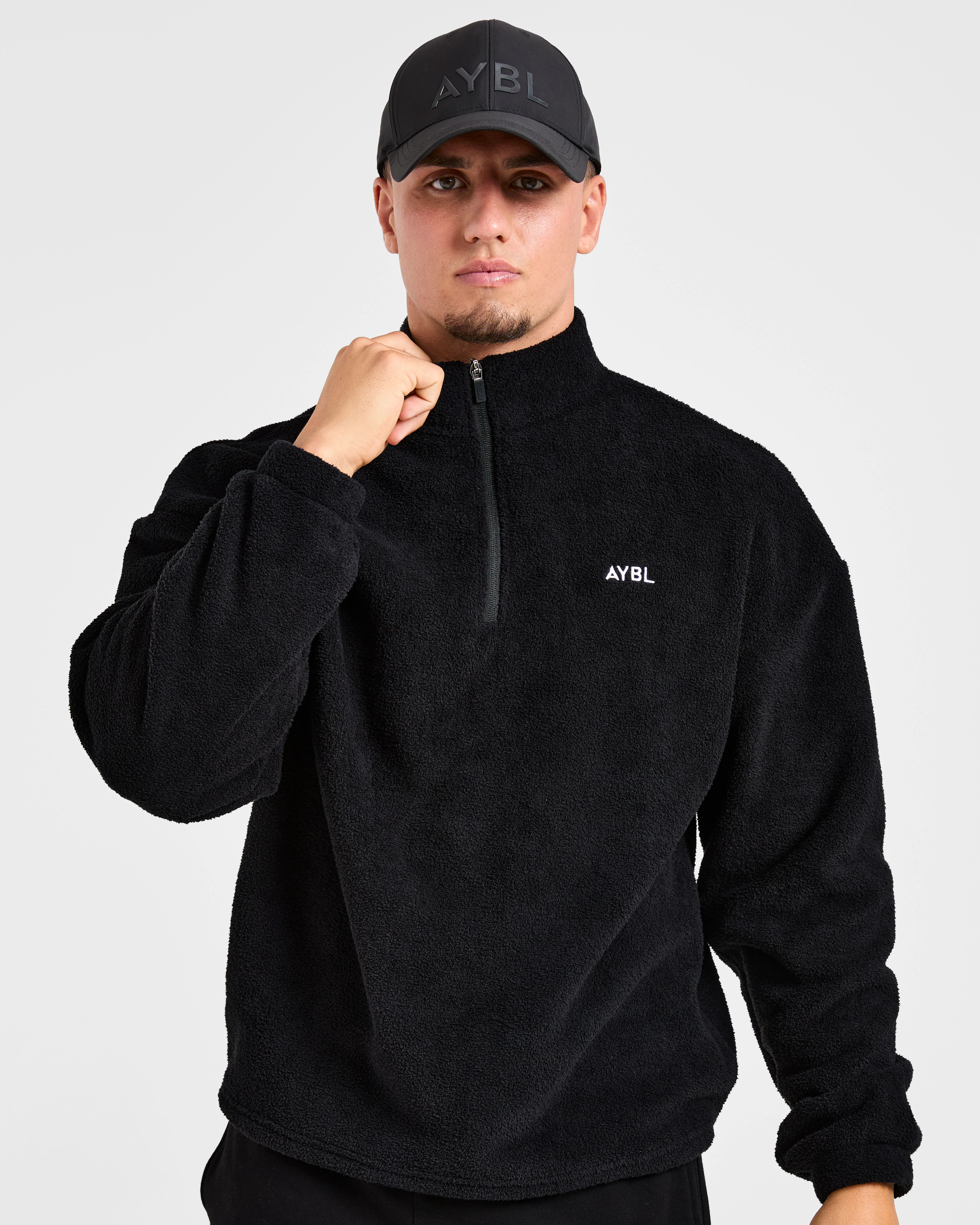 Essential 1/4 Zip Fleece  - Black - Image 8