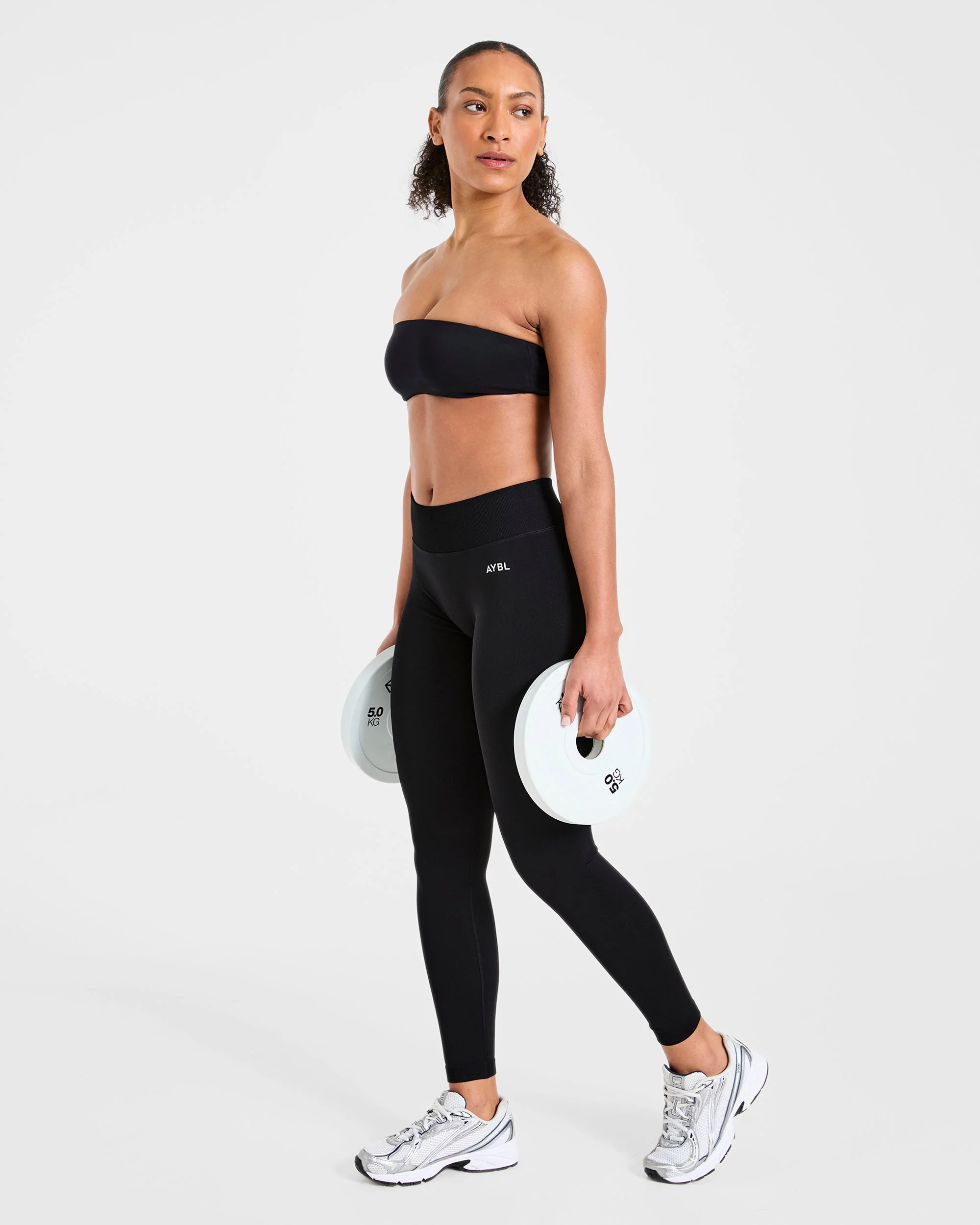Essential Bandeau Sports Bra - Black - Image 7