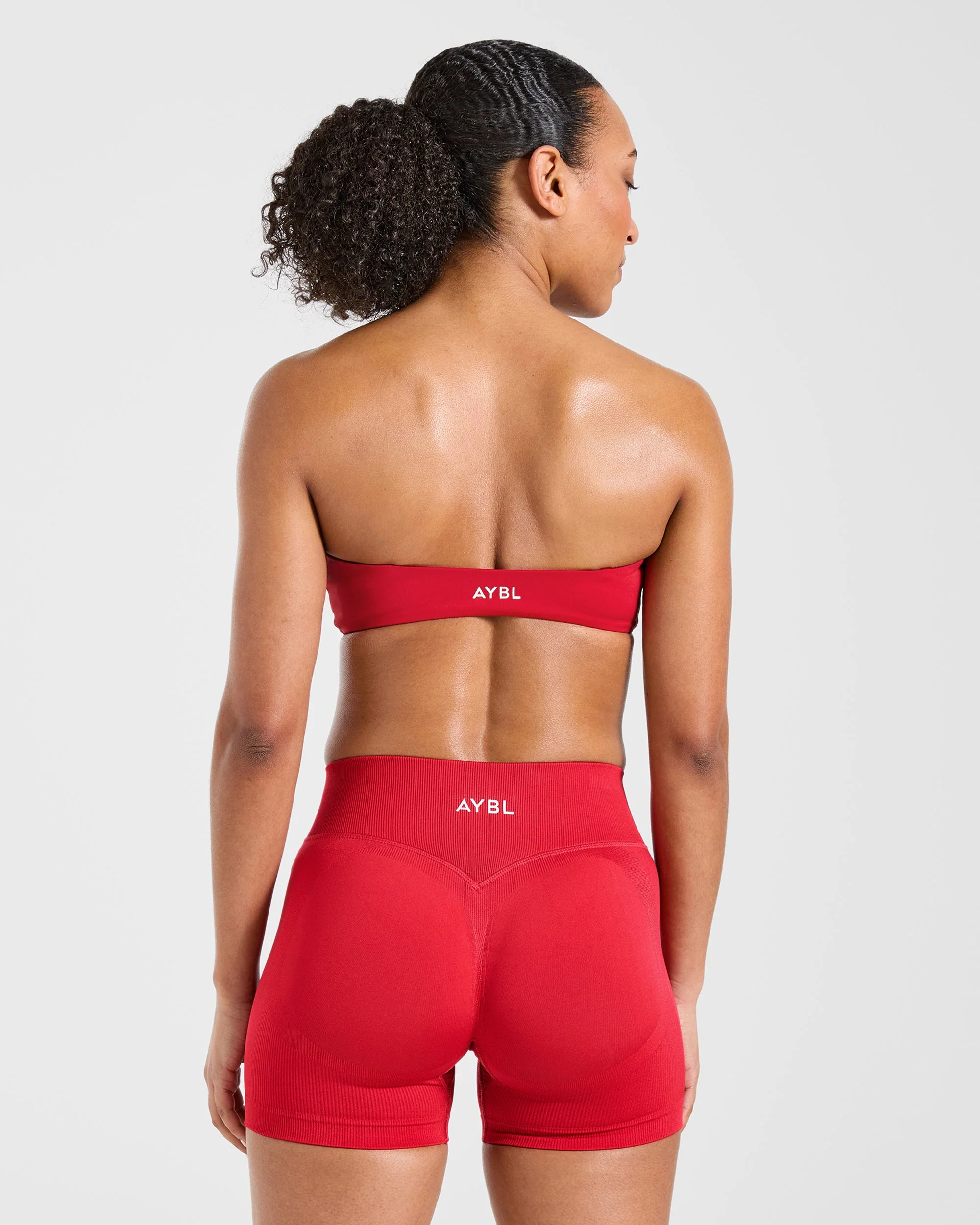 Essential Bandeau Sports Bra - Raspberry - Image 2