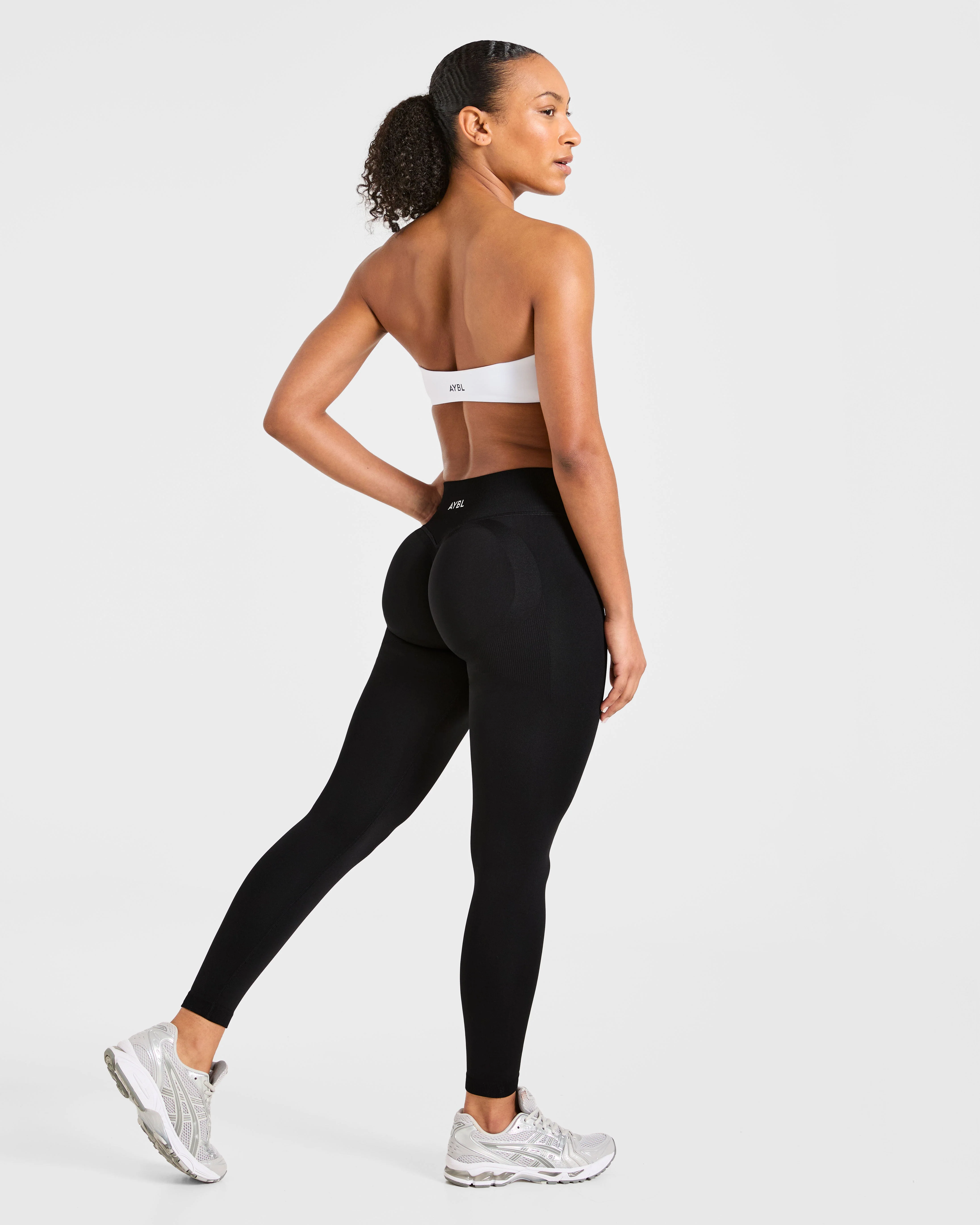 Essential Bandeau Sports Bra - White - Image 4