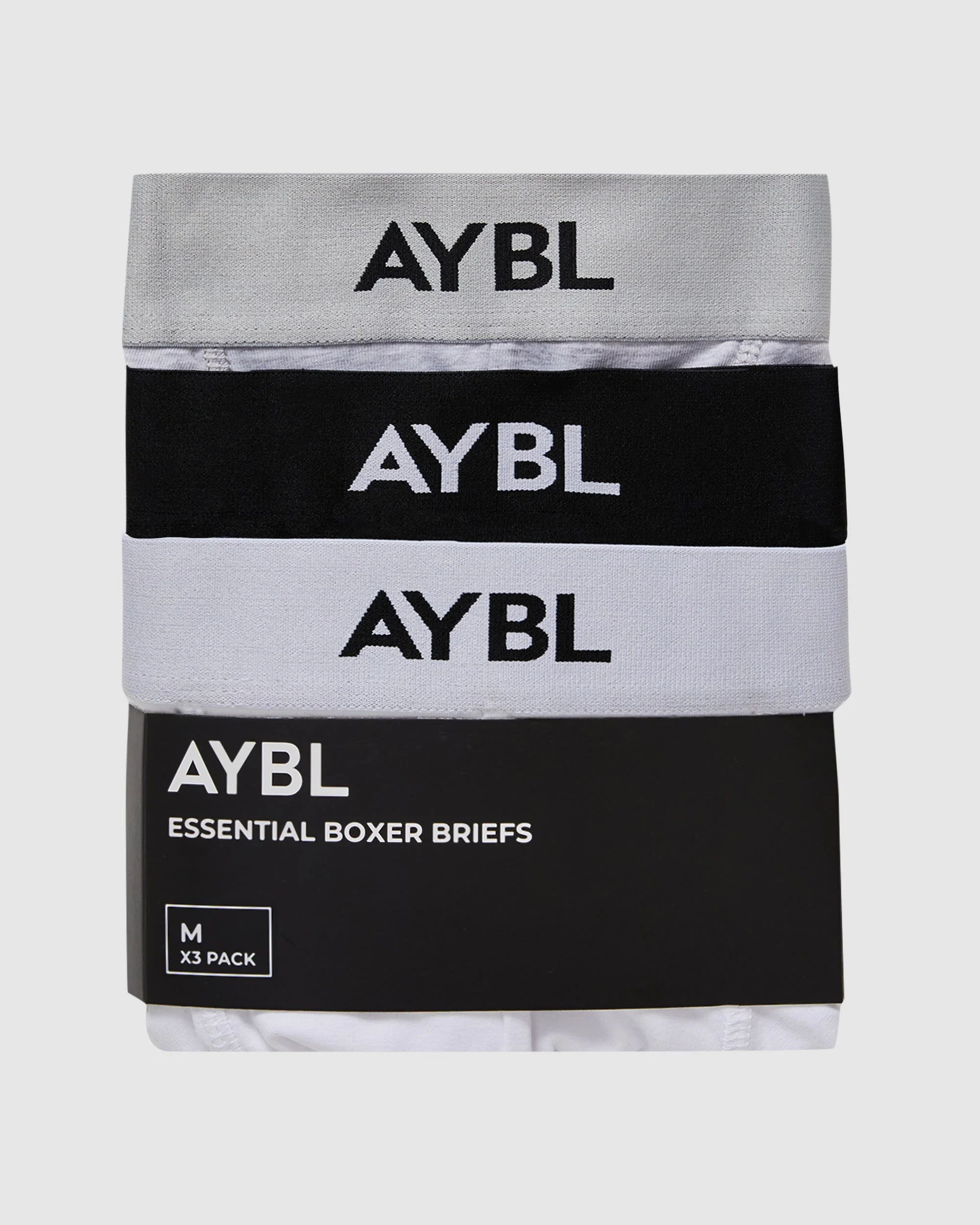 Essential Boxer Brief (3 pack) - Black/White/Grey - Image 5