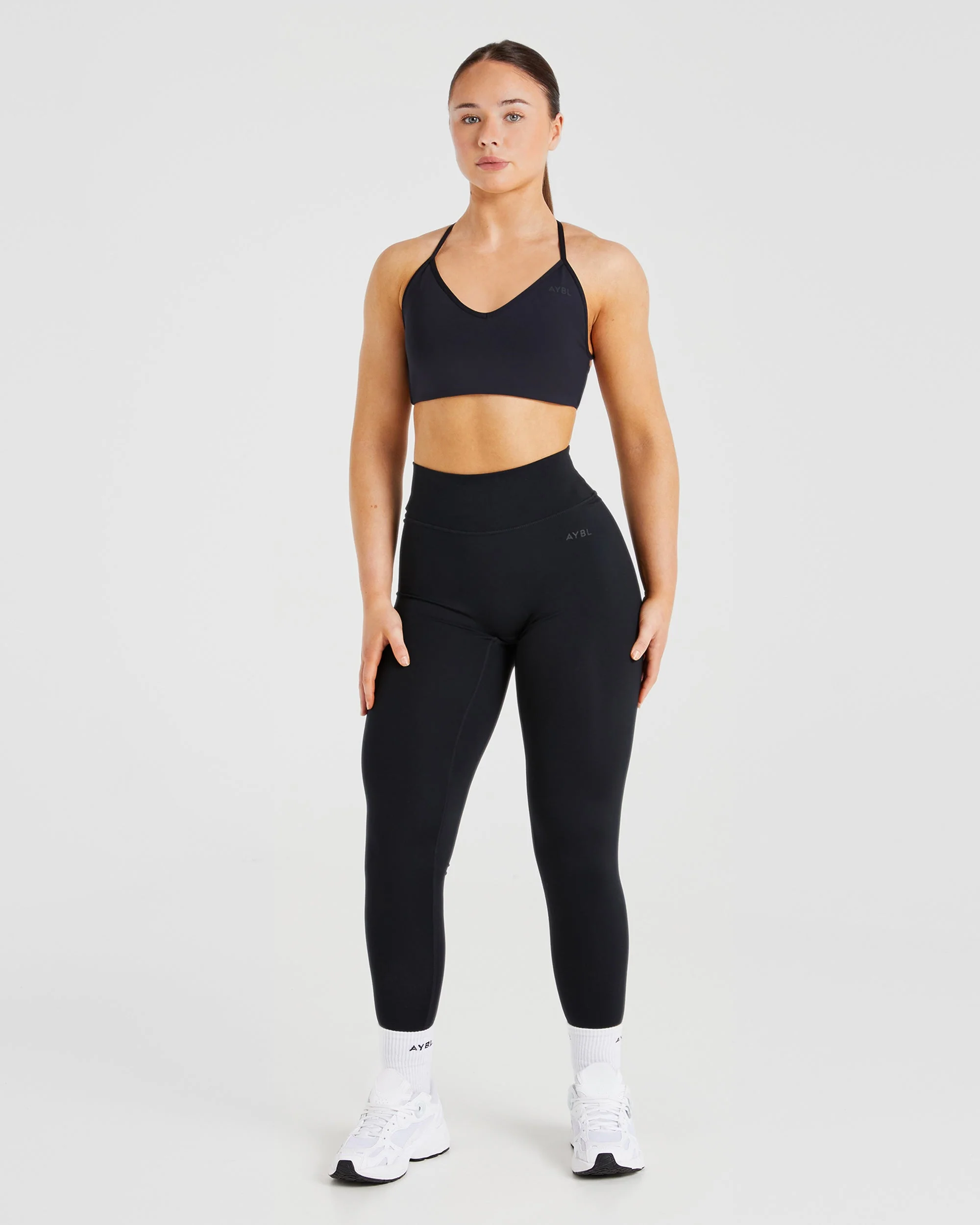 Essential Crossback Sports Bra - Black - Image 3