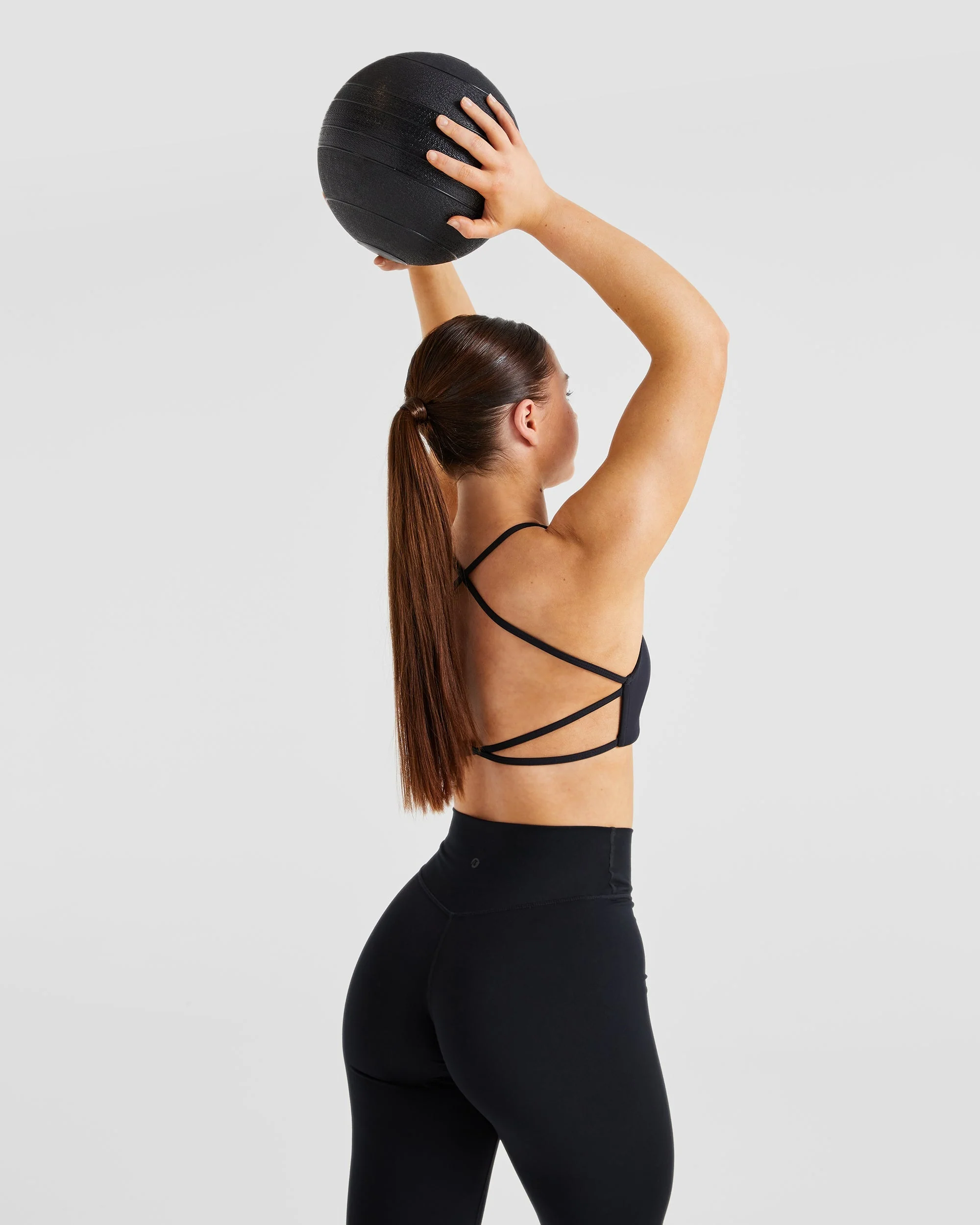 Essential Crossback Sports Bra - Black - Image 8