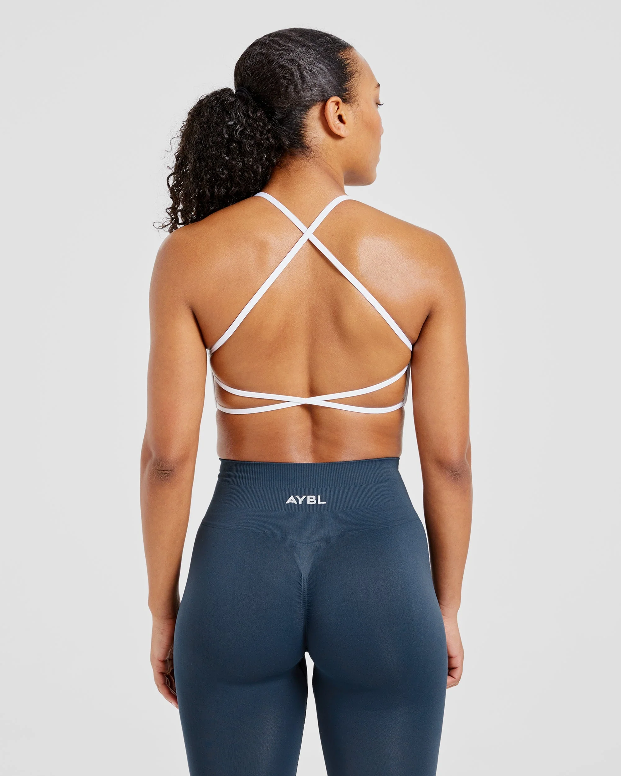 Essential Crossback Sports Bra - White - Image 2