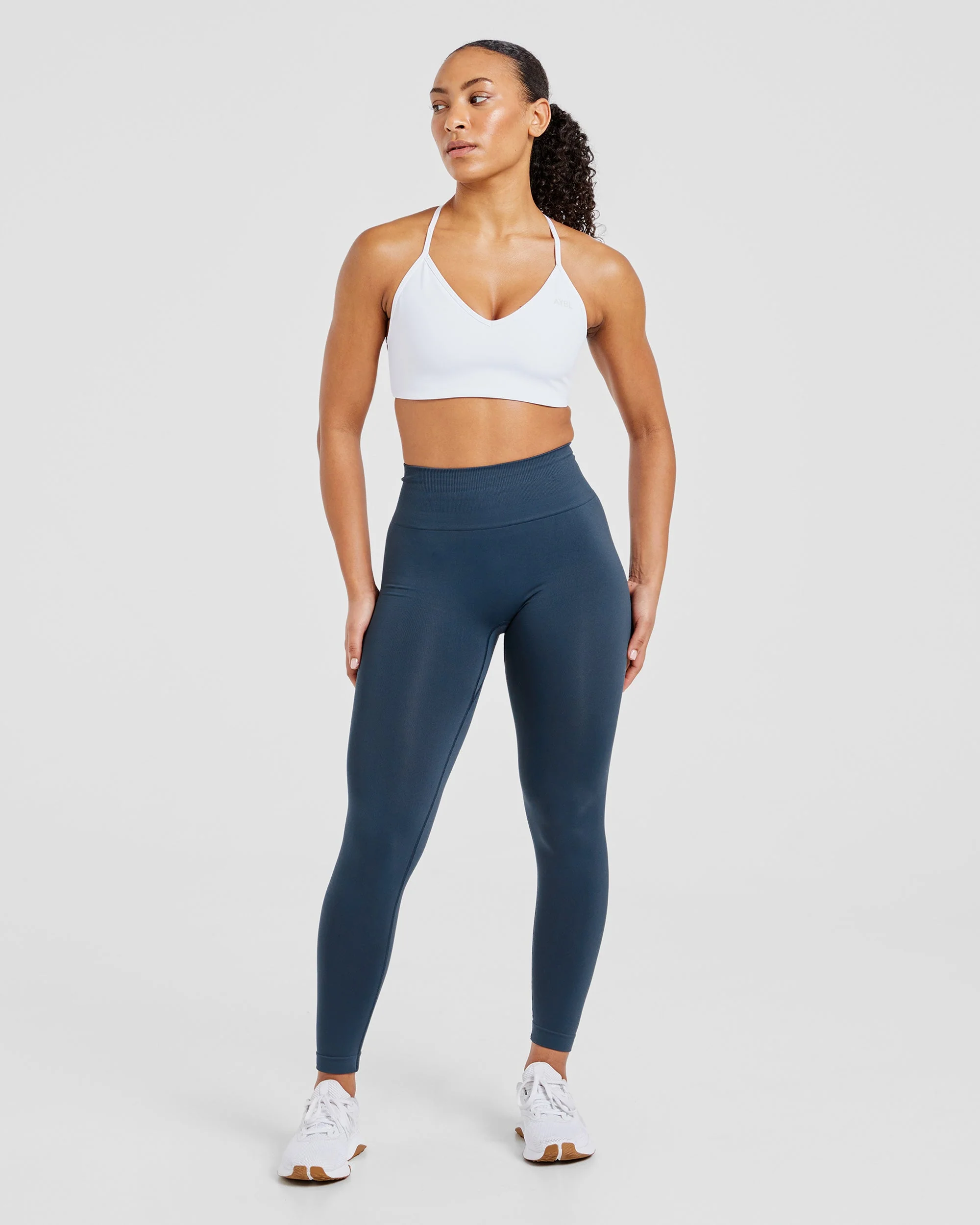Essential Crossback Sports Bra - White - Image 3