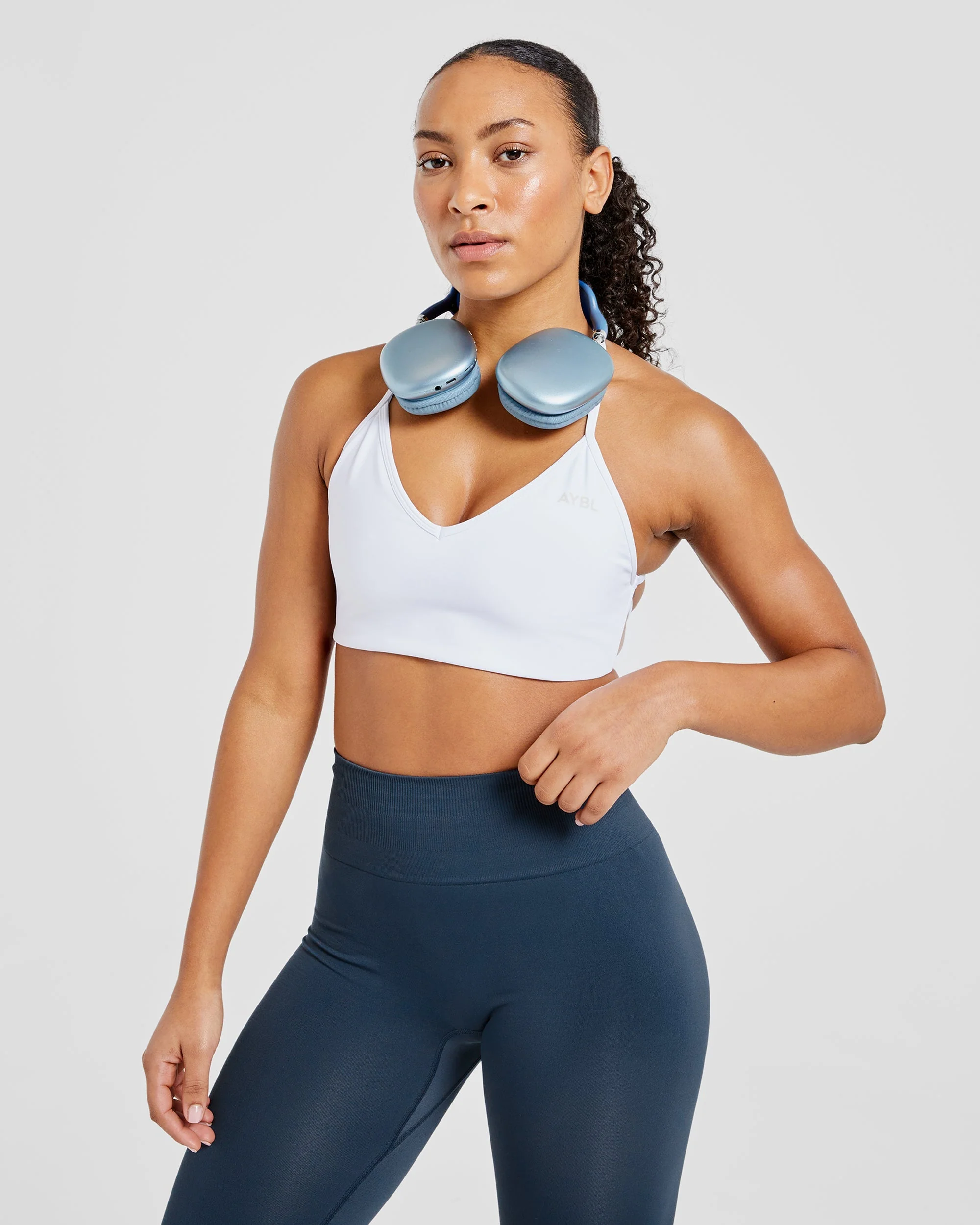 Essential Crossback Sports Bra - White - Image 7