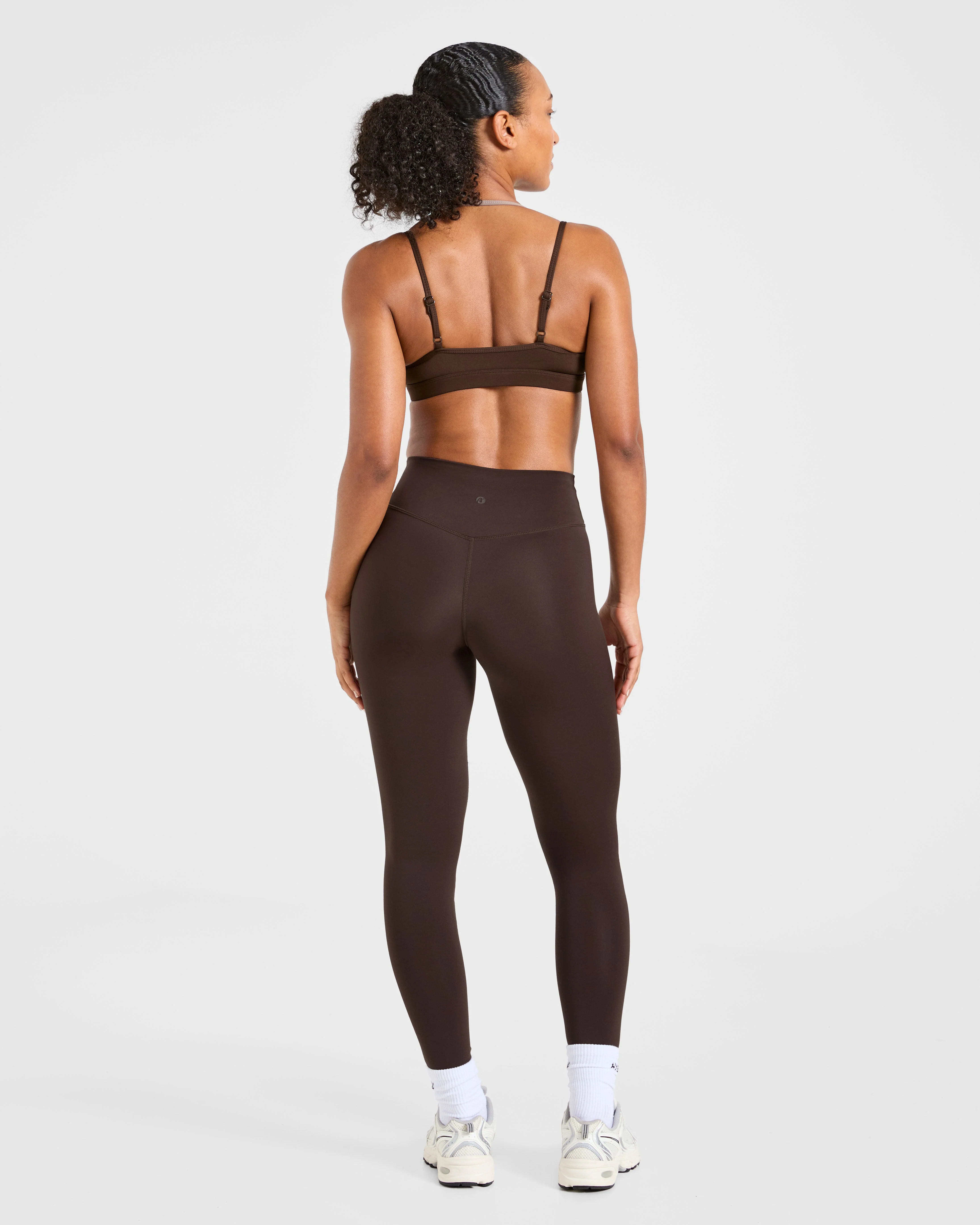 Essential Double Layer Sports Bra - Brown - Image 4