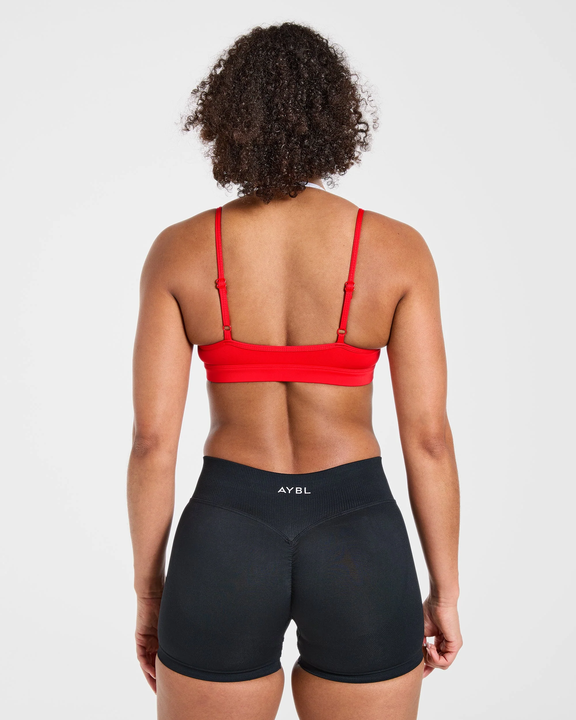 Essential Double Layer Sports Bra - Vibrant Red - Image 2