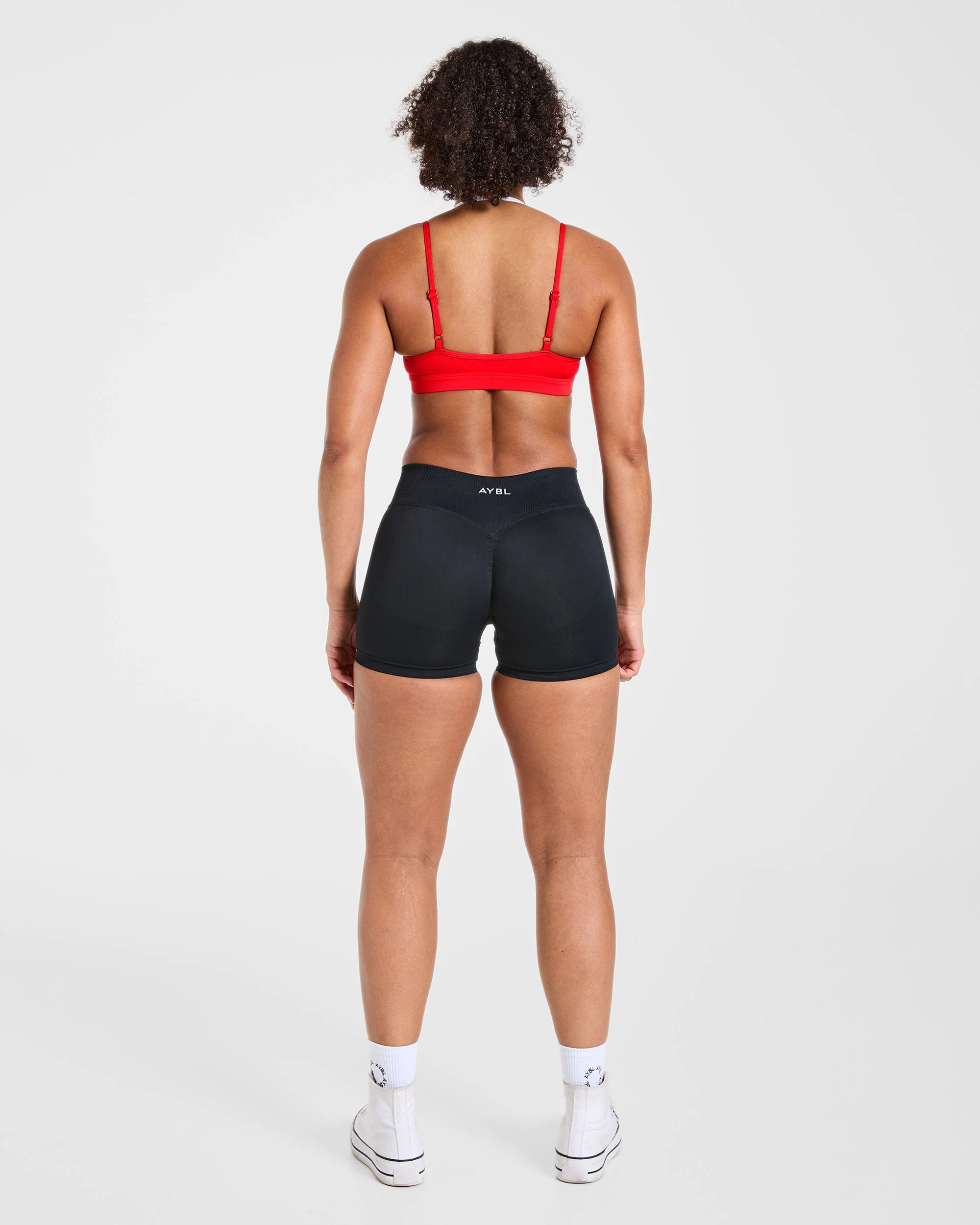 Essential Double Layer Sports Bra - Vibrant Red - Image 4