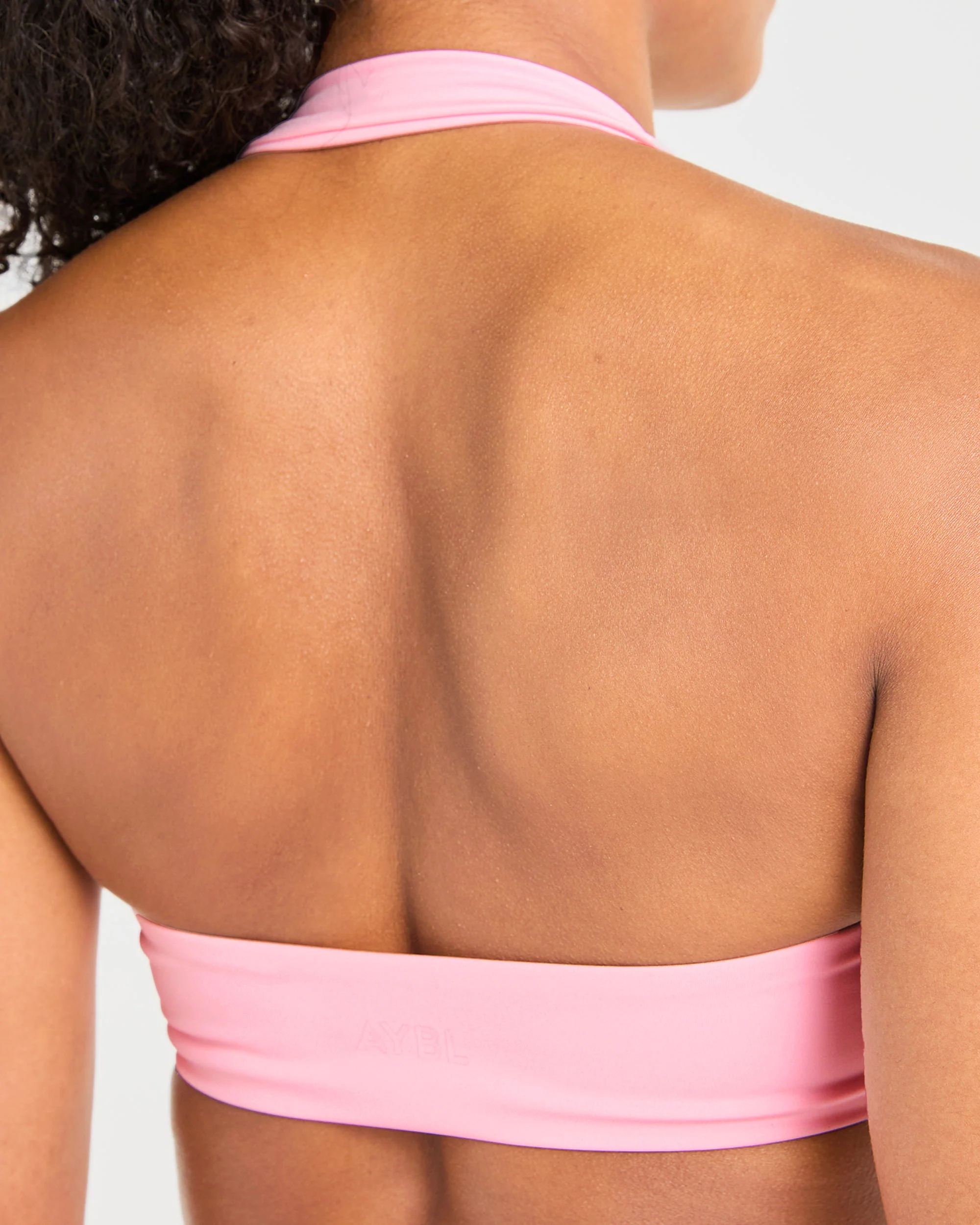 Essential Halterneck Sports Bra - Baby Pink - Image 6