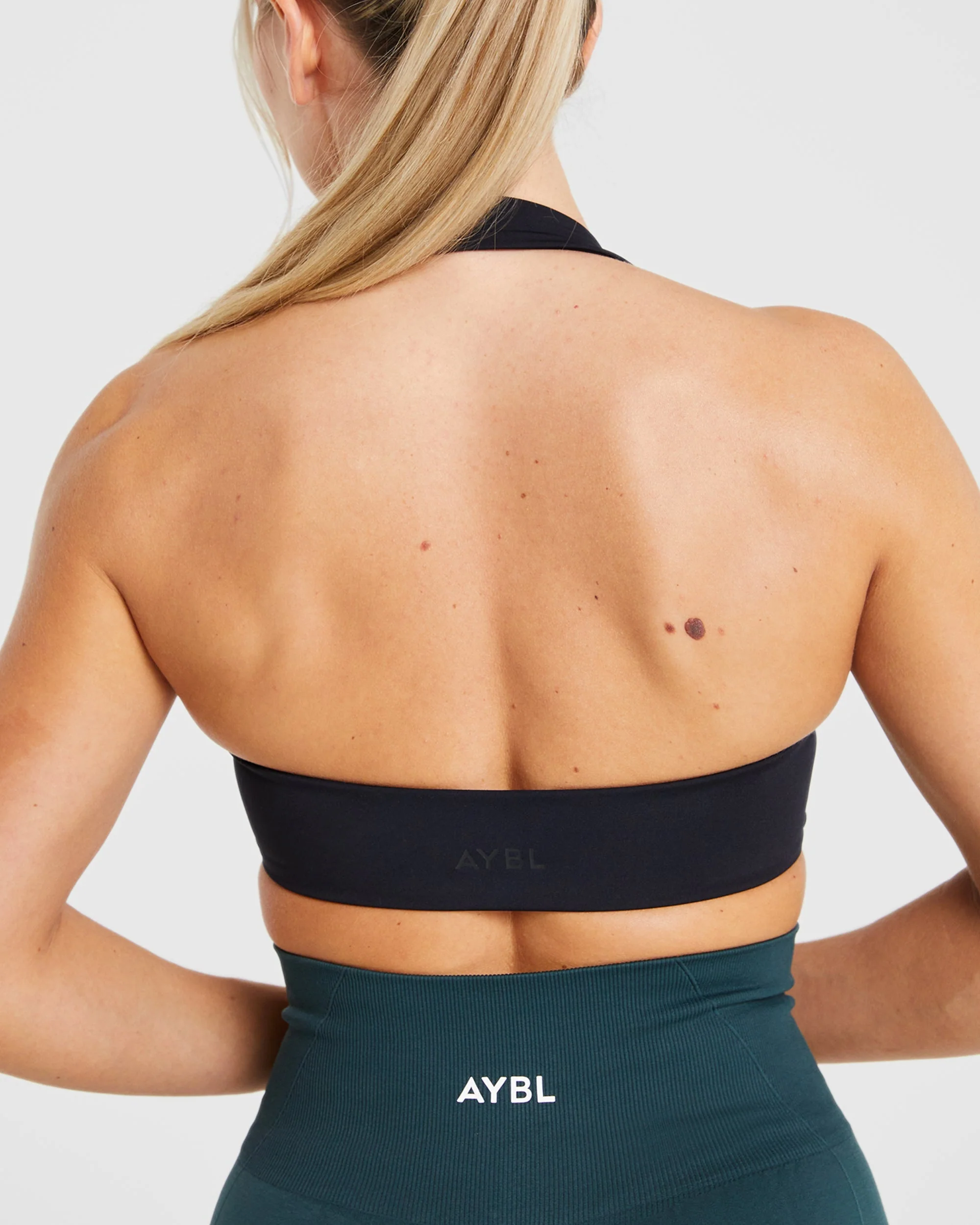 Essential Halterneck Sports Bra - Black - Image 6