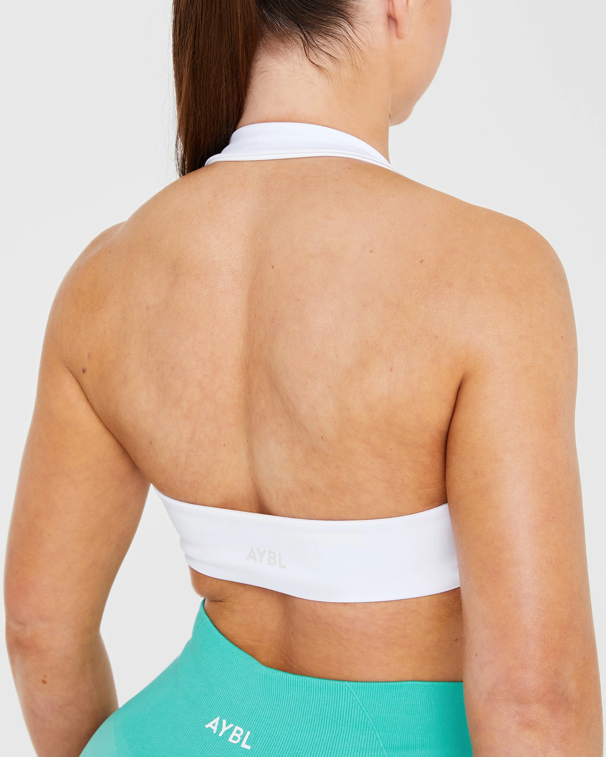 Essential Halterneck Sports Bra - White - Image 6