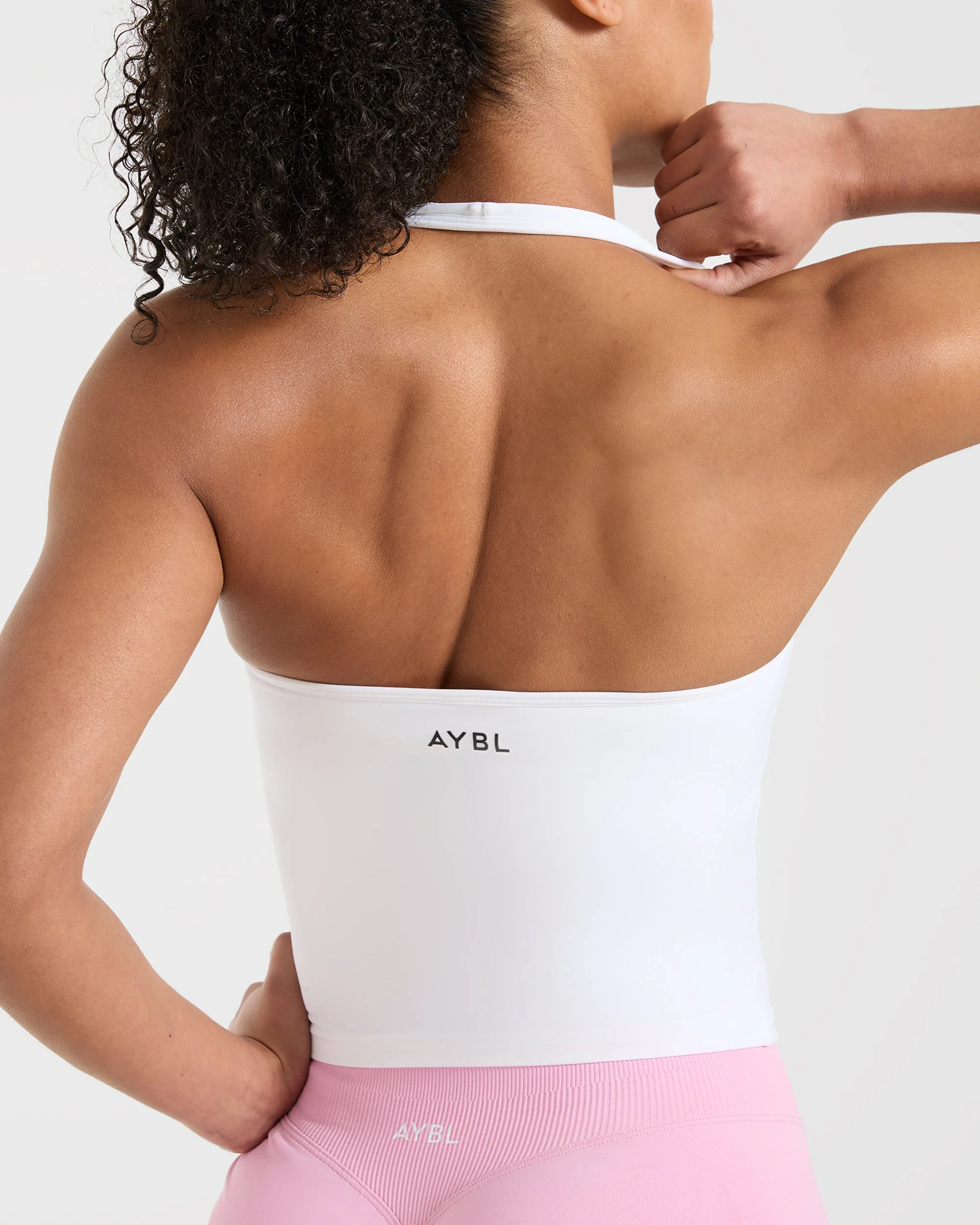 Essential Halterneck Tank Top - White - Image 6