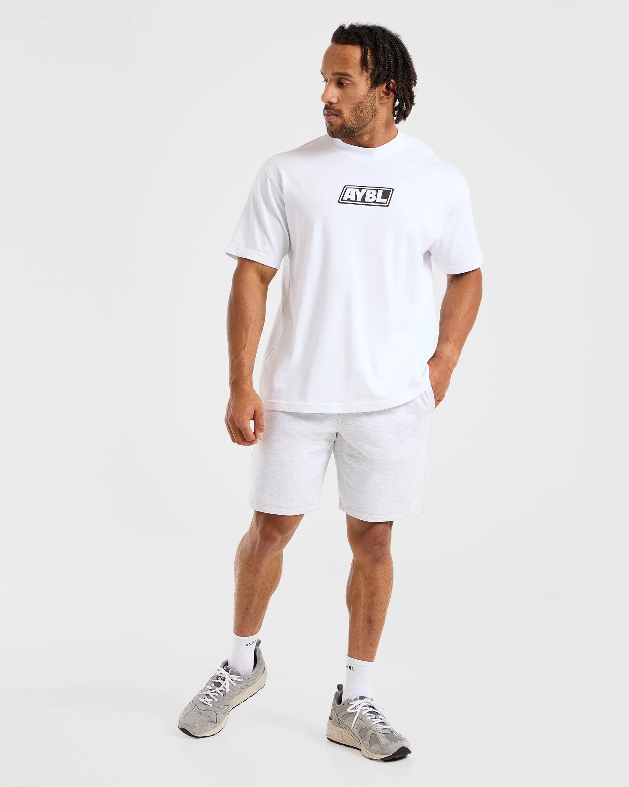 Essential Lightweight 7" Shorts - Grey Marl - Image 3