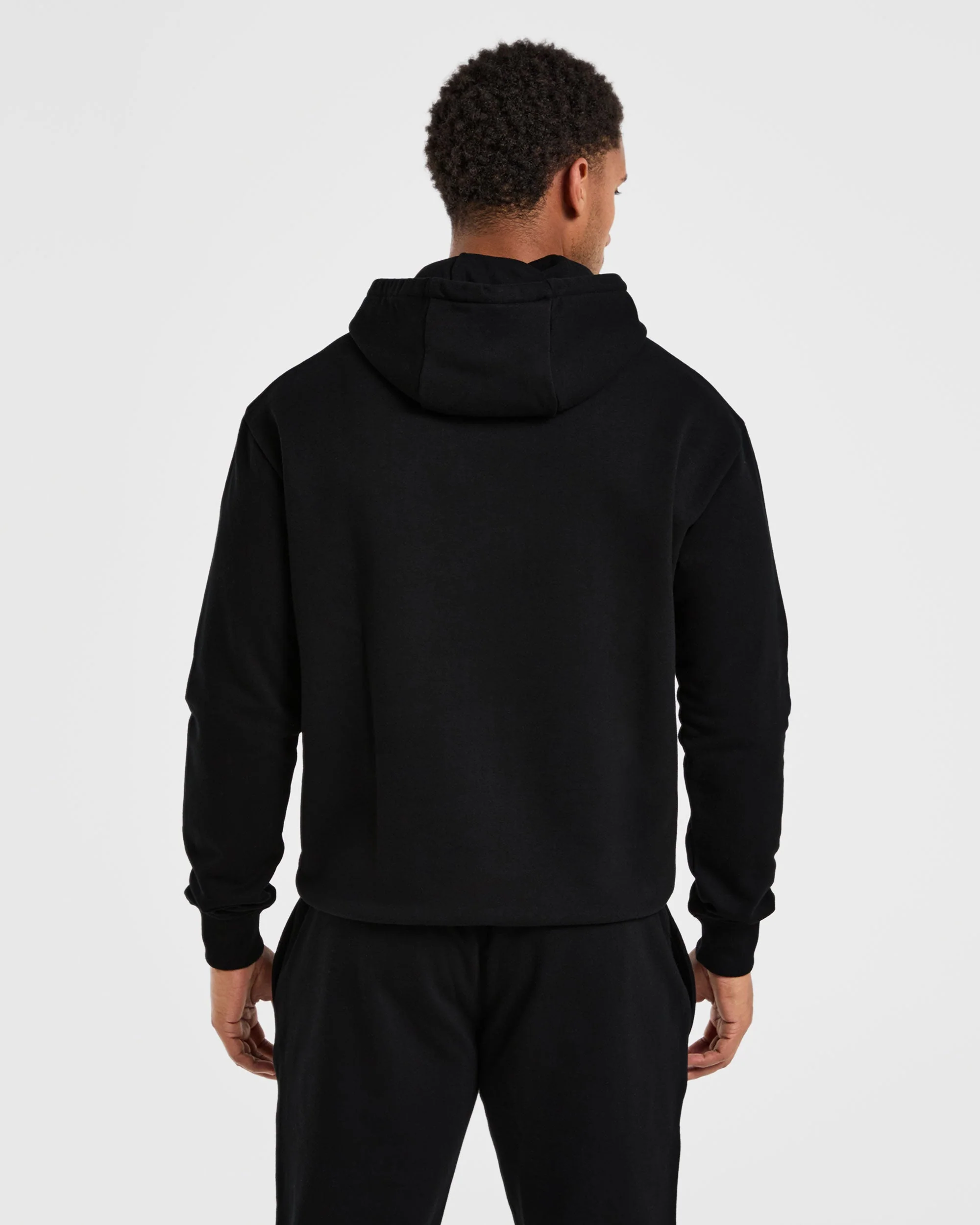Essential Lightweight Hoodie - Black - Image 2