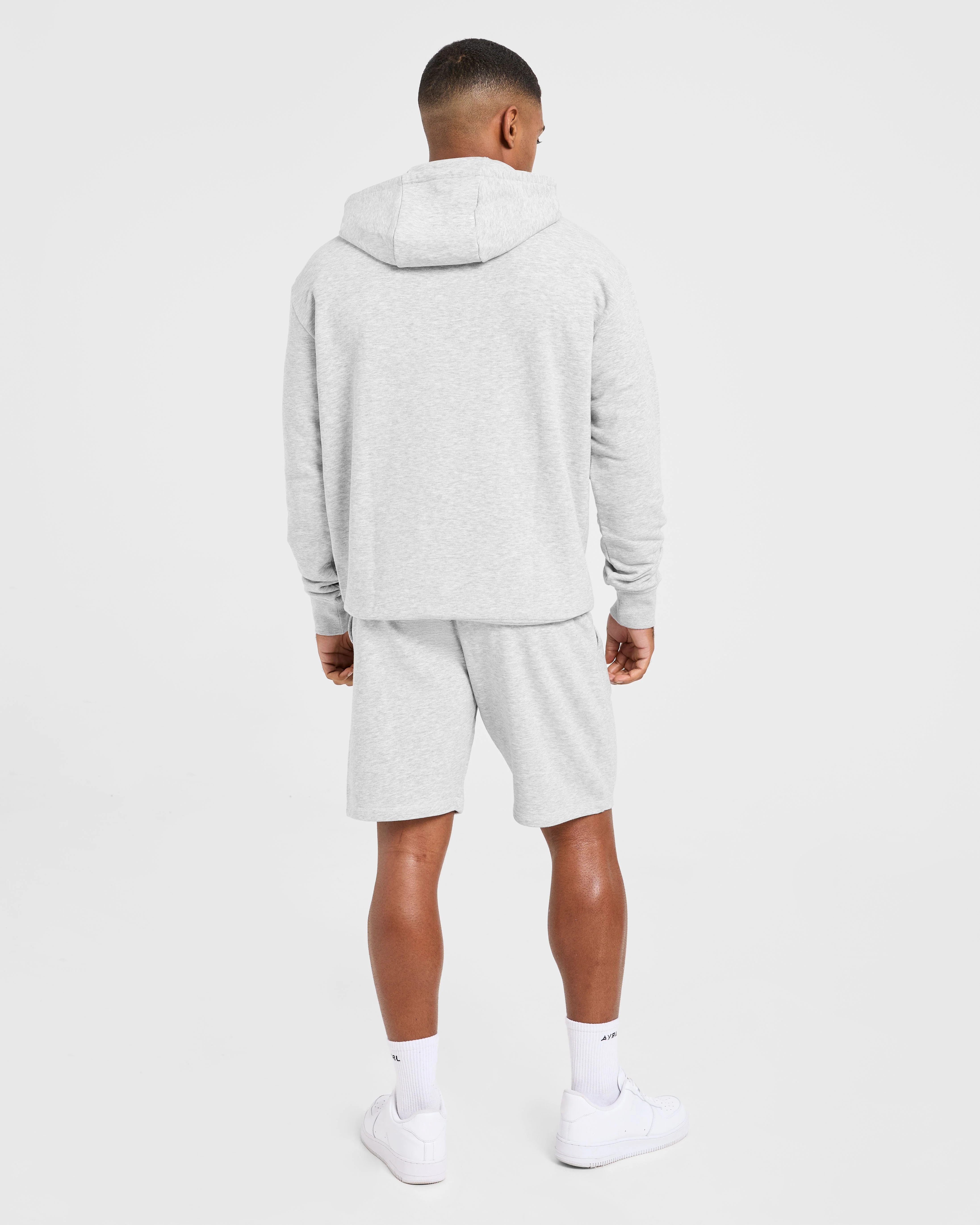 Essential Lightweight Hoodie - Grey Marl - Image 4