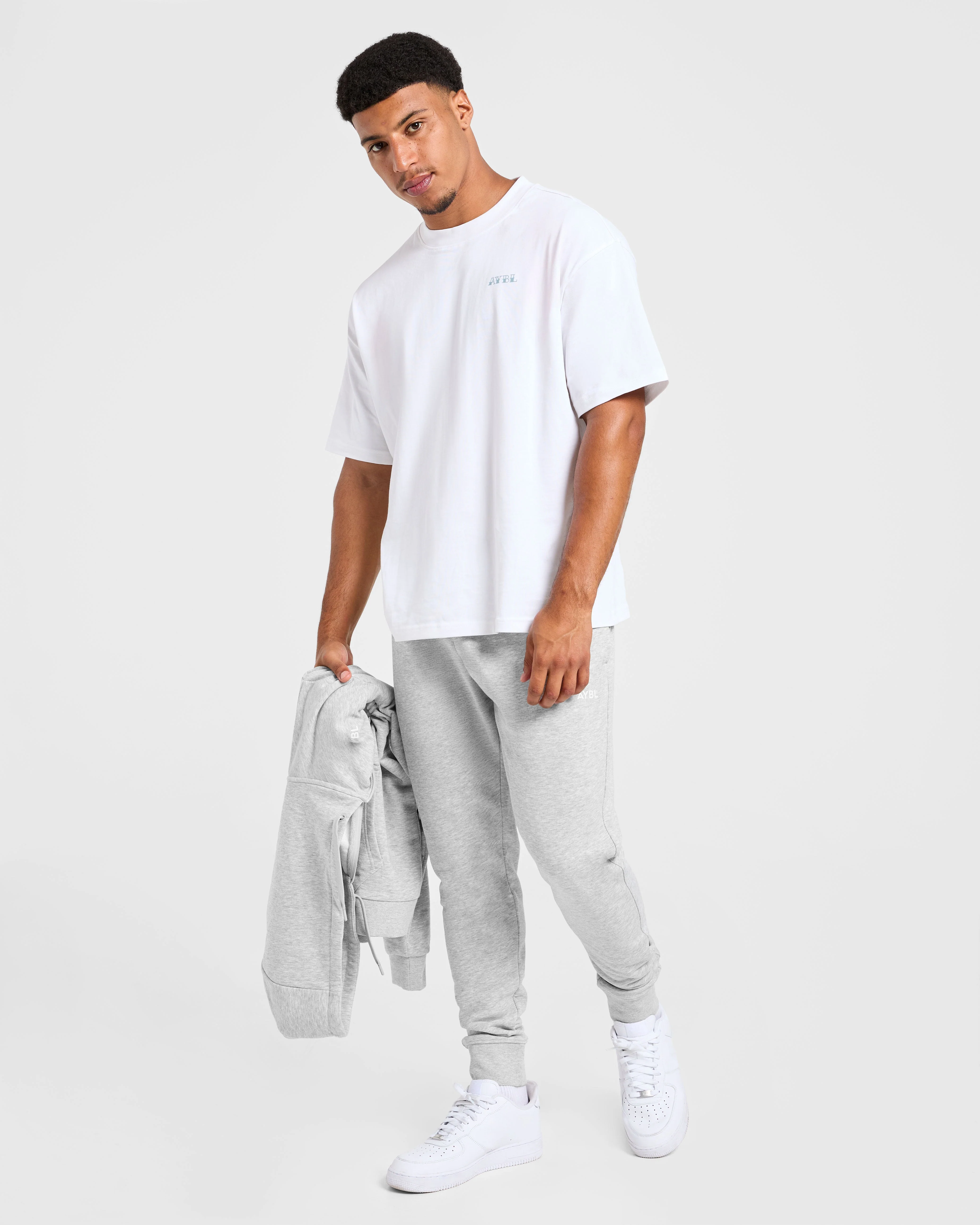 Essential Lightweight Joggers - Grey Marl - Image 8