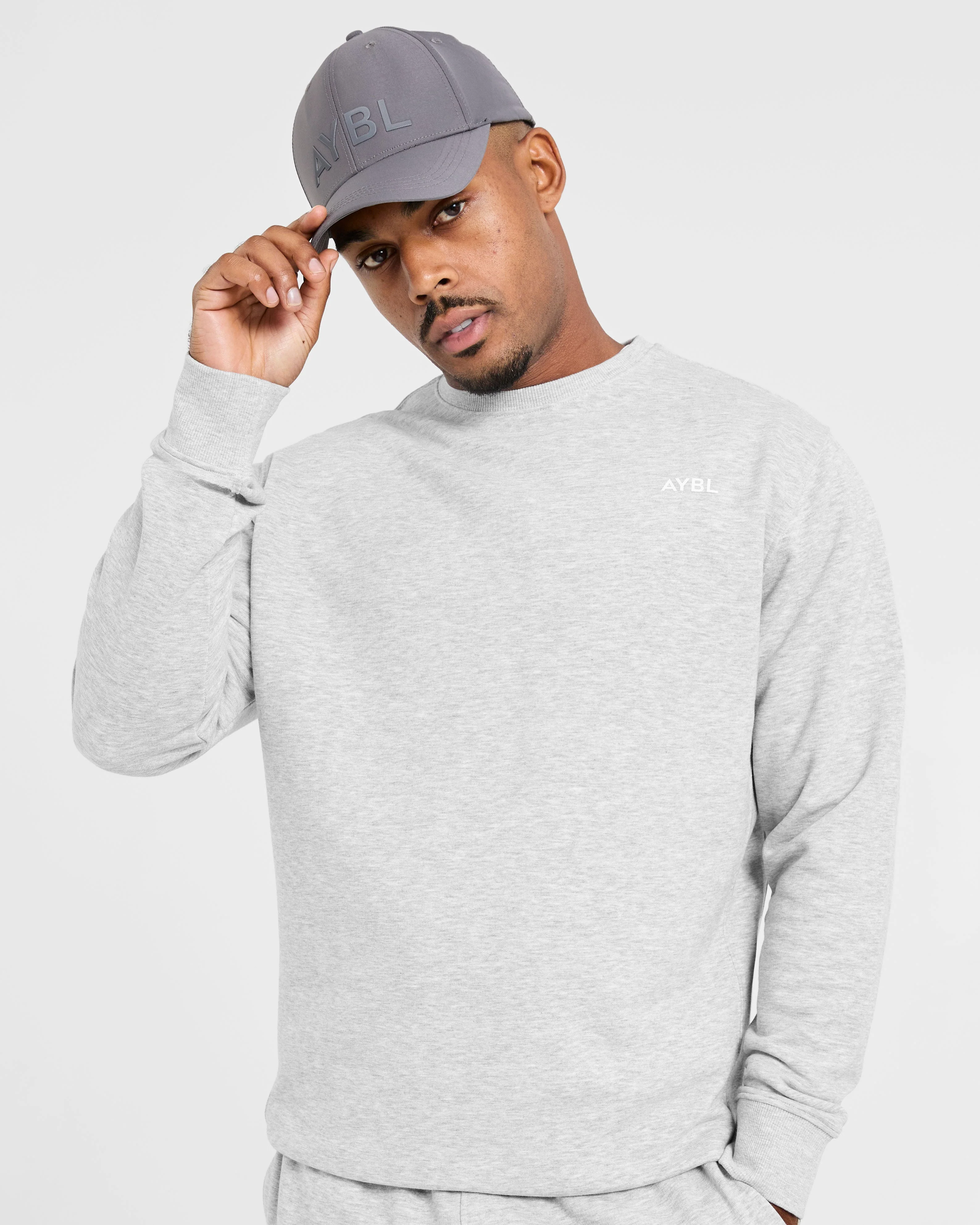 Essential Lightweight Sweater - Grey Marl - Image 7