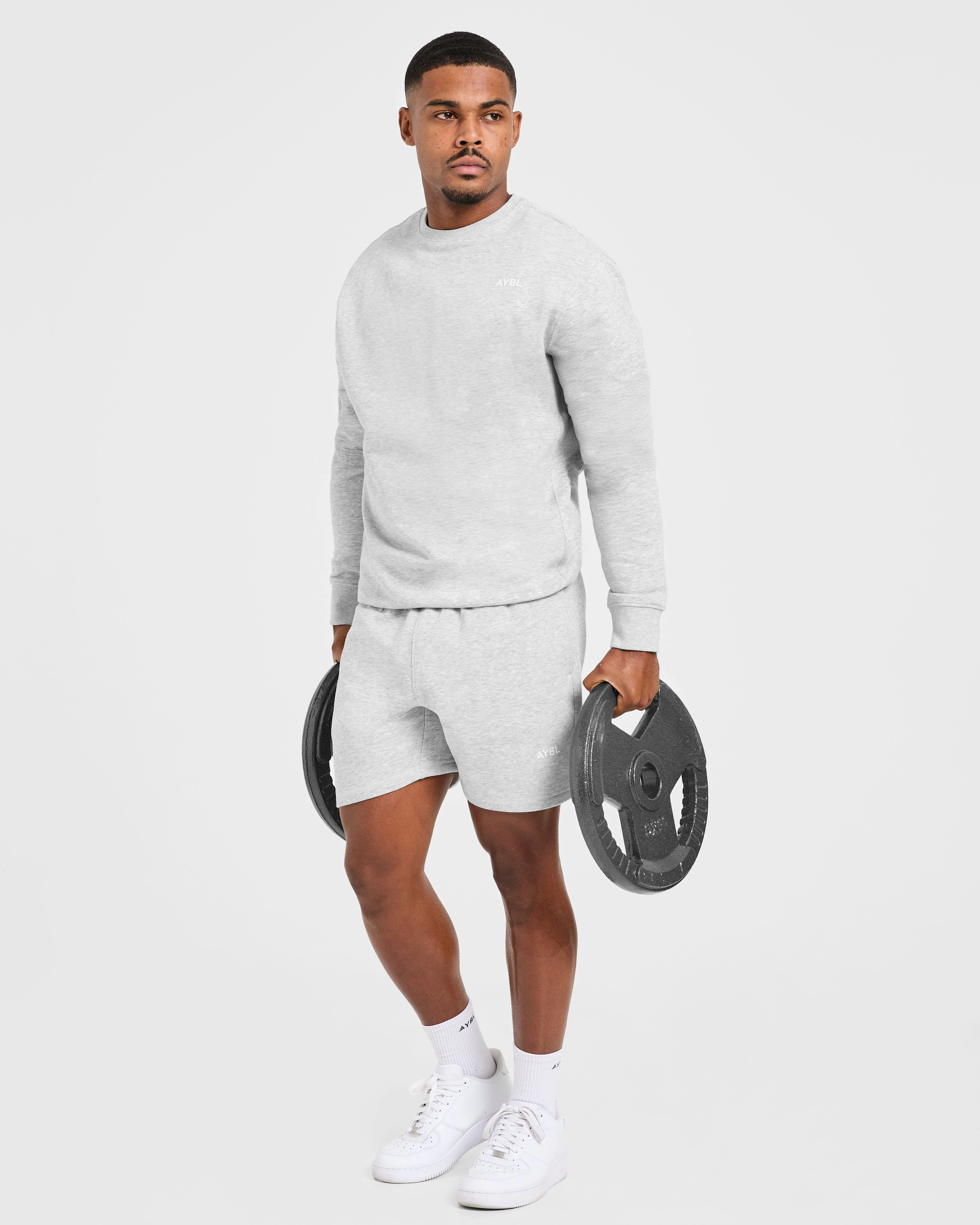 Essential Lightweight Sweater - Grey Marl - Image 8