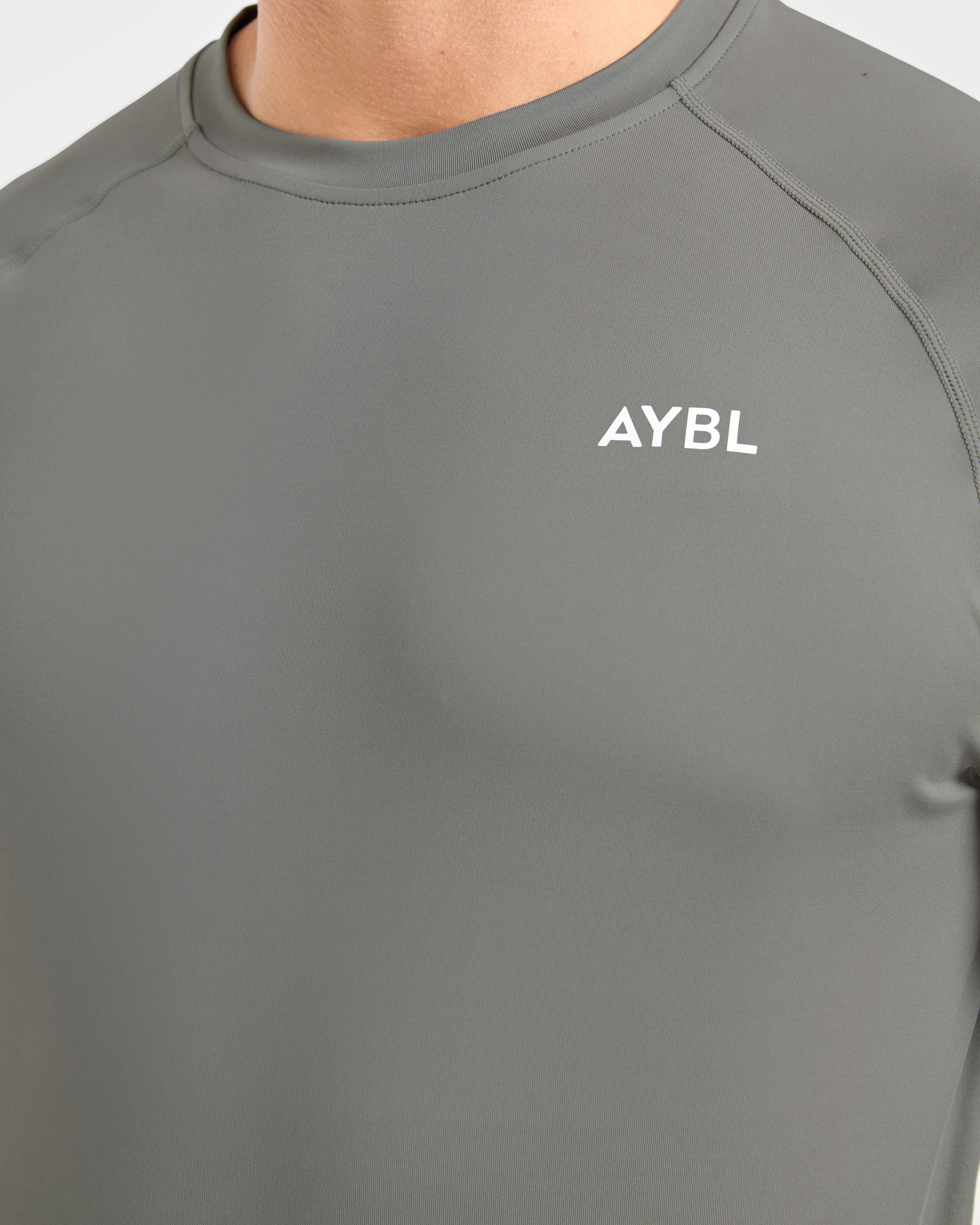 Essential Long Sleeve T Shirt - Olive Smoke - Image 5