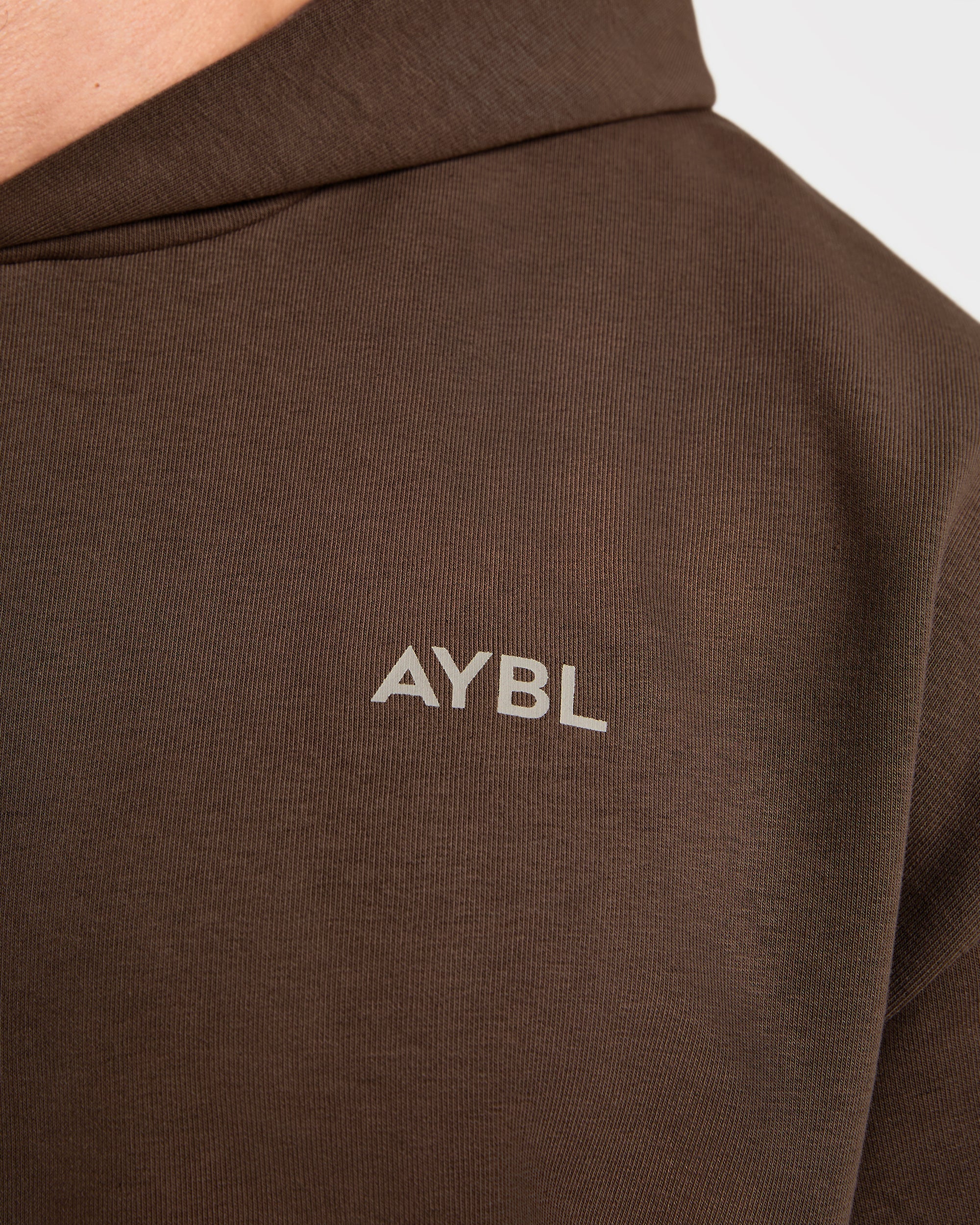 Essential Oversized Graphic Hoodie - Brown - Image 5