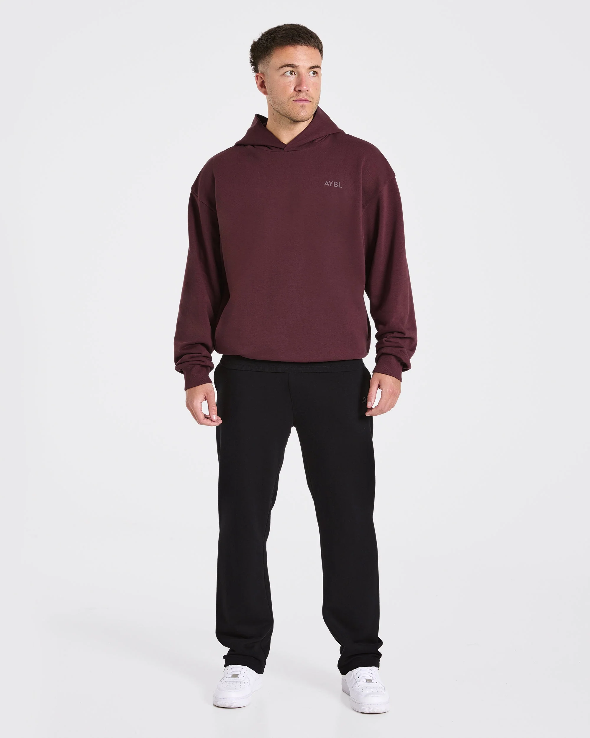 Essential Oversized Graphic Hoodie - Dusty Plum - Image 4