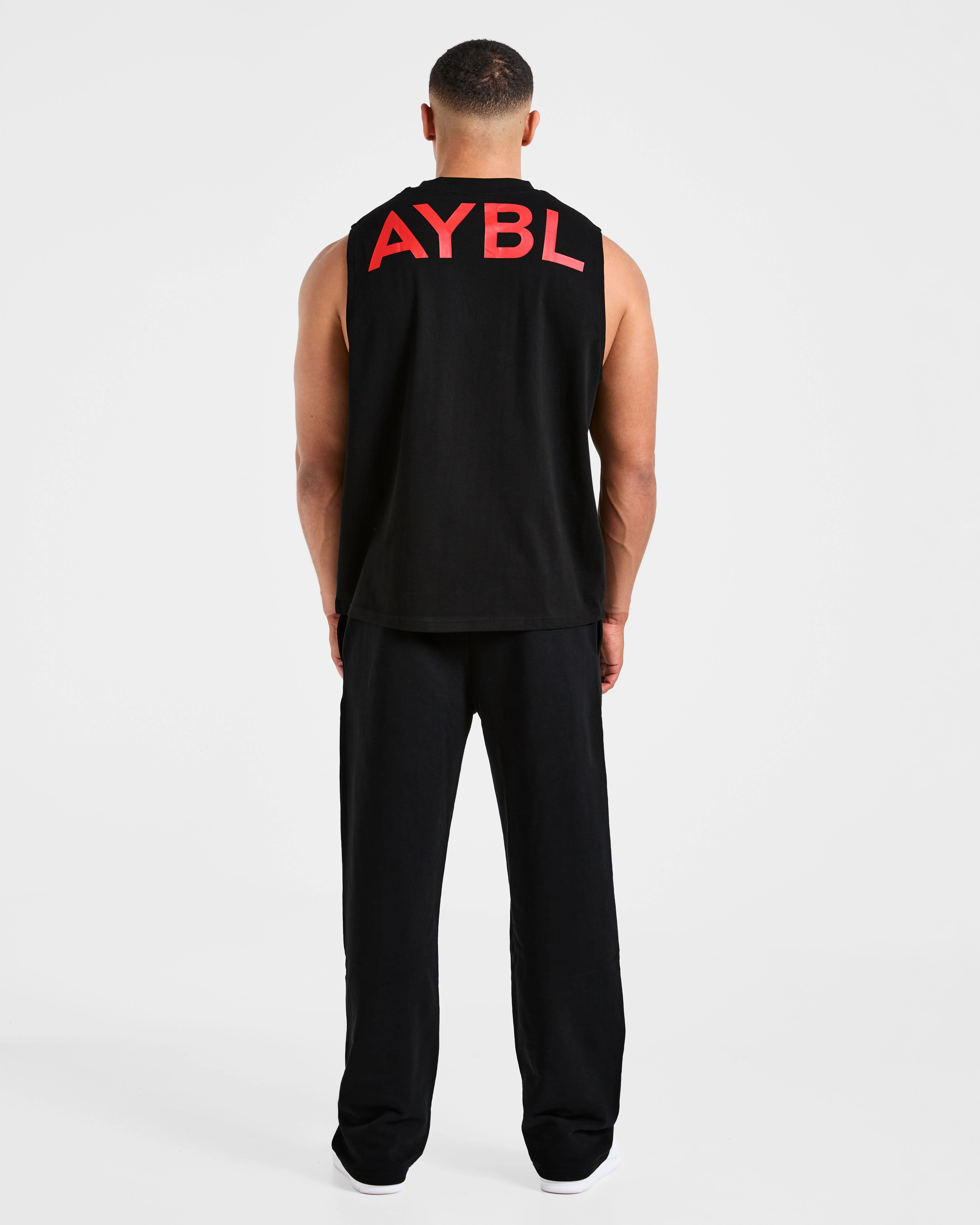 Essential Oversized Graphic Tank - Black/Red - Image 4