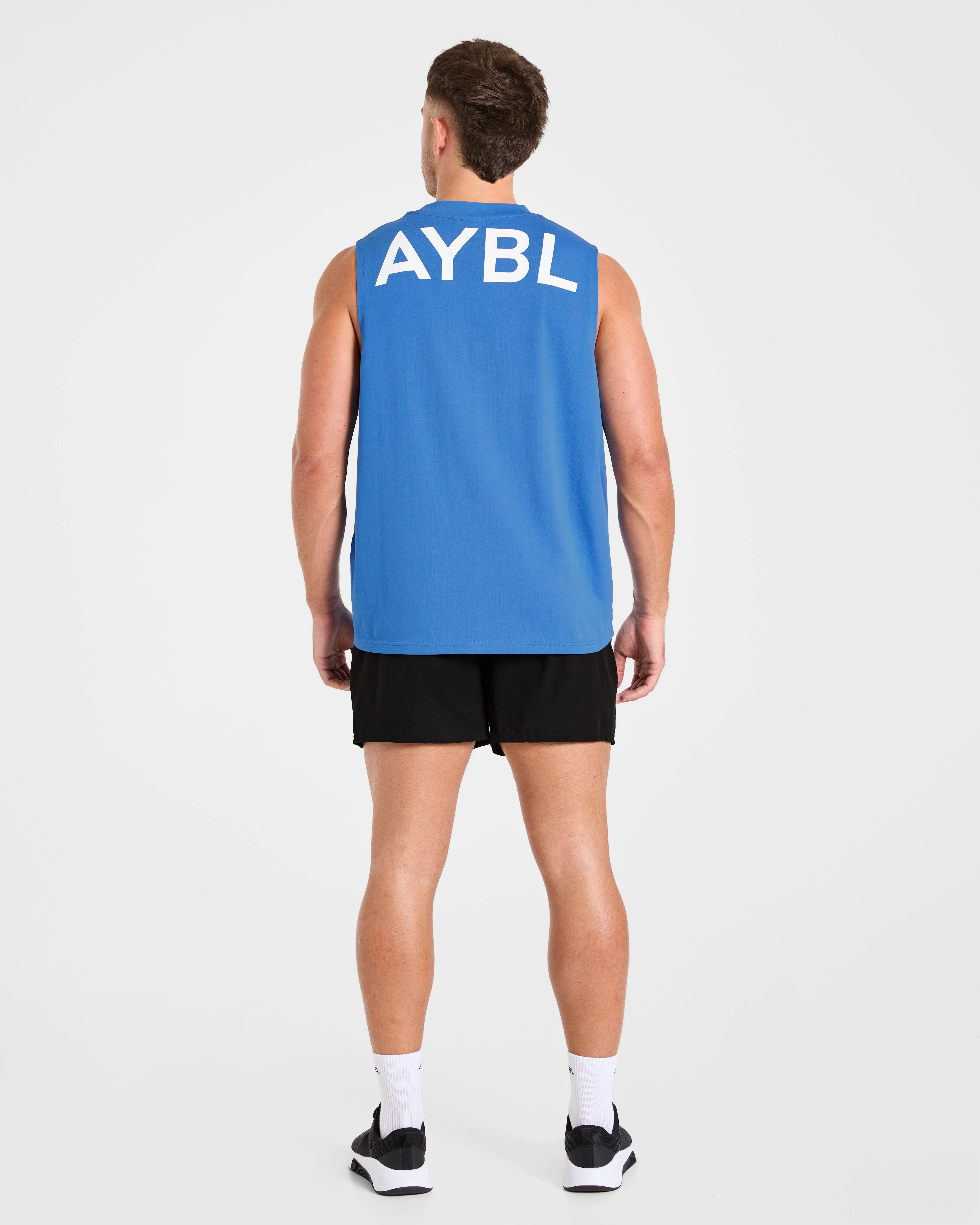 Essential Oversized Graphic Tank - Cobalt - Image 4