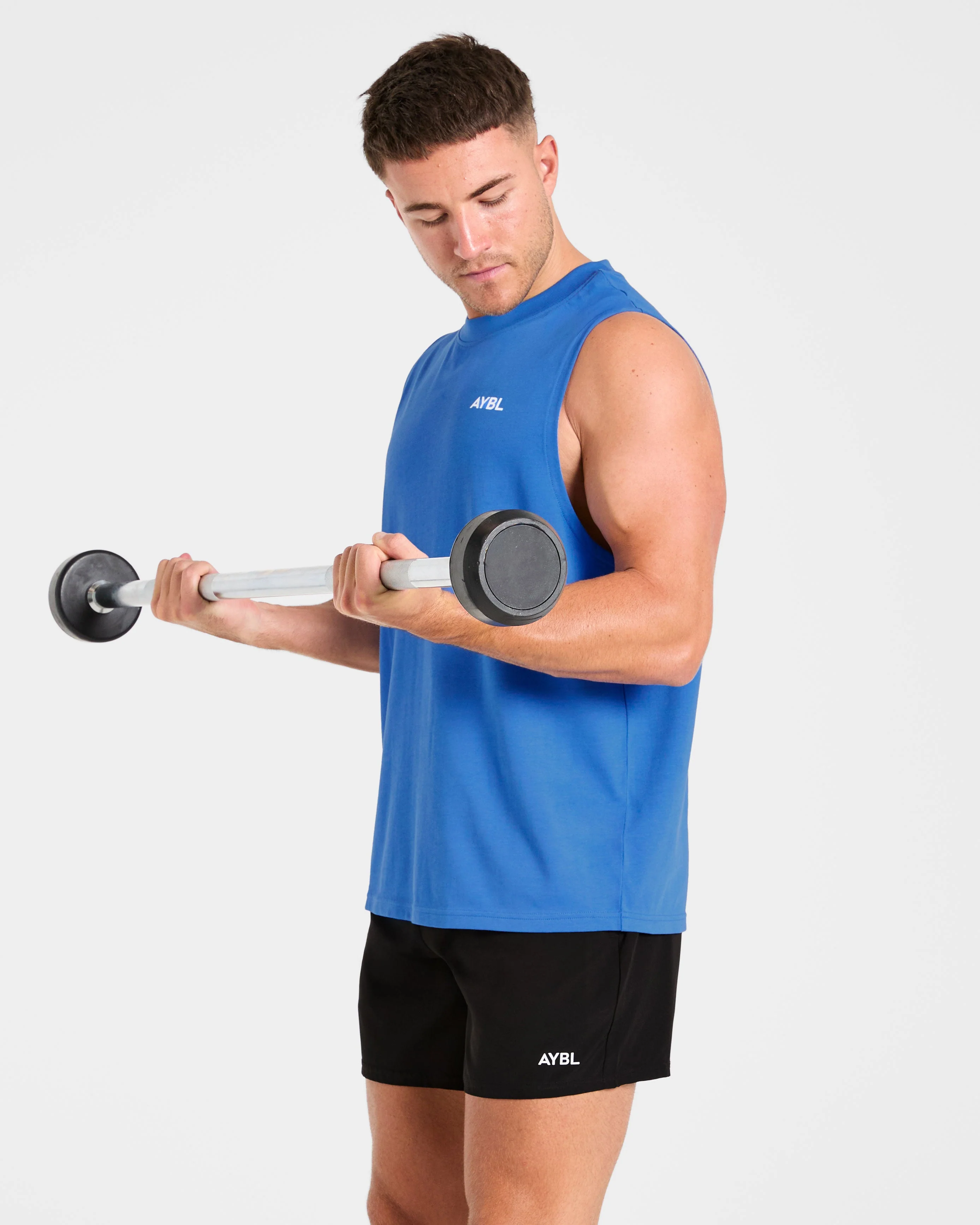 Essential Oversized Graphic Tank - Cobalt - Image 7