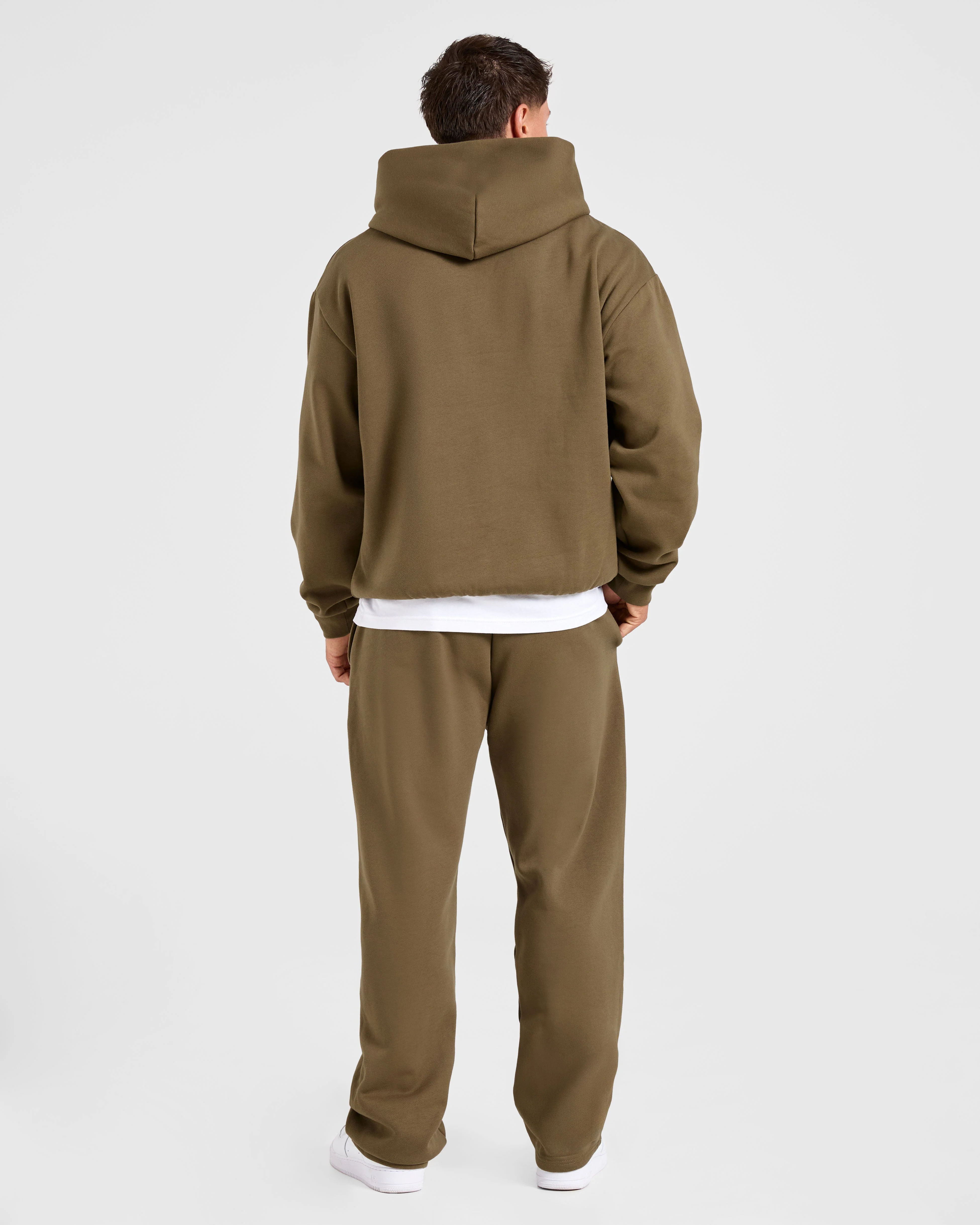 Essential Oversized Hoodie - Olive Green - Image 4